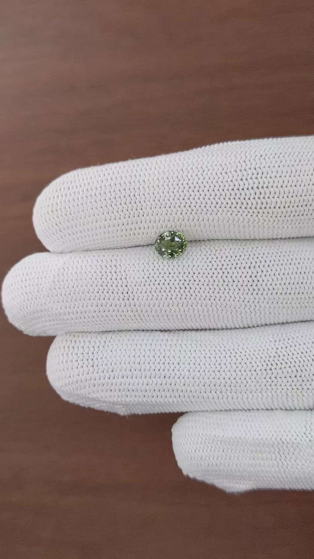 1.05 Ct. Yellowish Green Sapphire from Tanzania Size Video