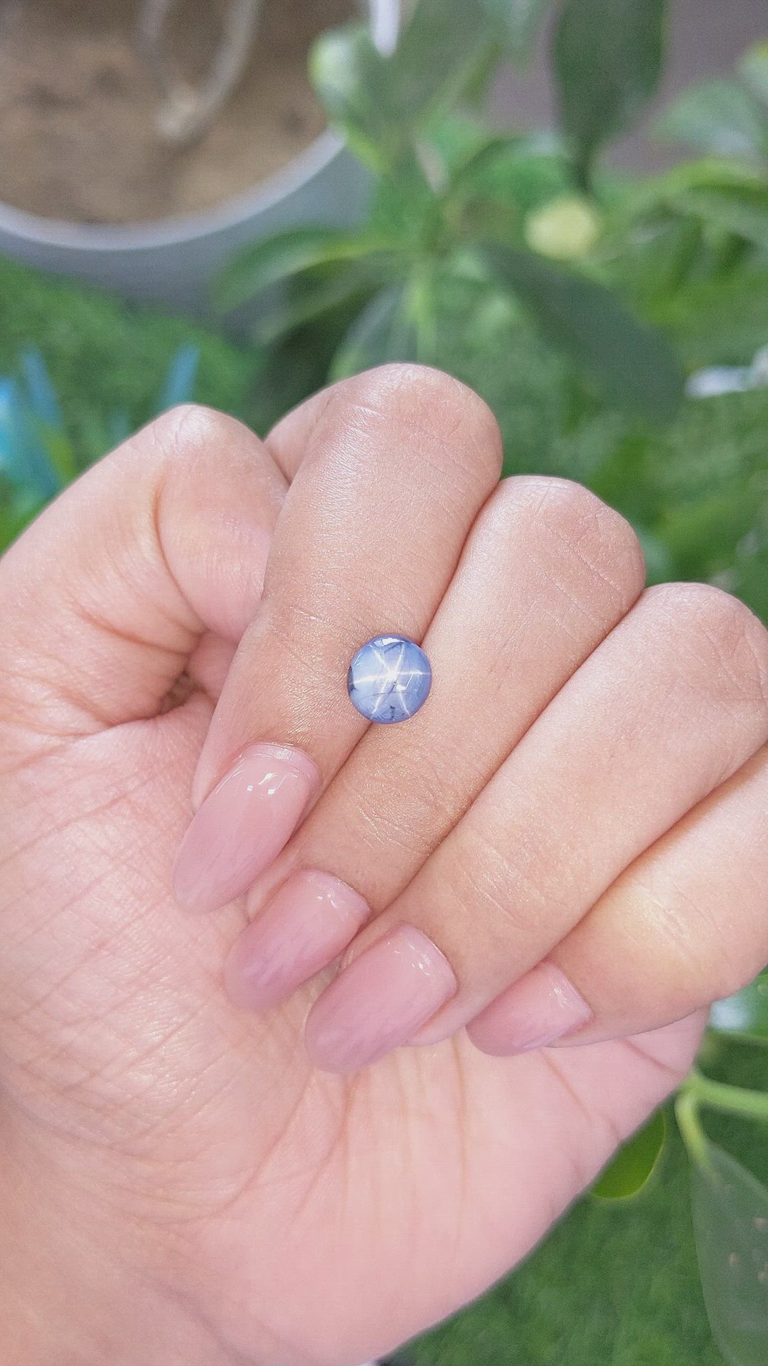 2.20 Ct. Greyish Blue Star Sapphire from Madagascar Size Video