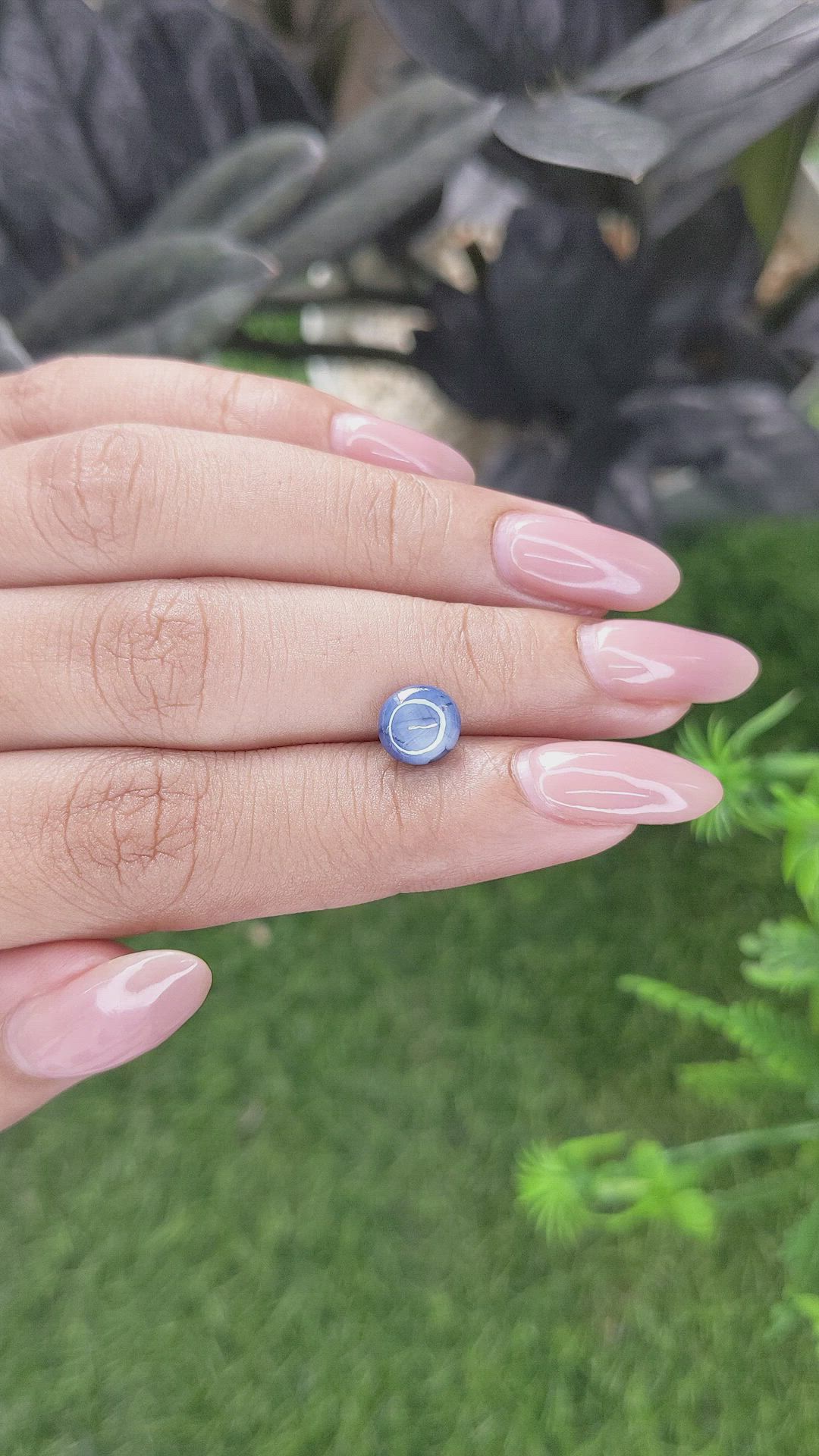 2.20 Ct. Greyish Blue Star Sapphire from Madagascar Size Video