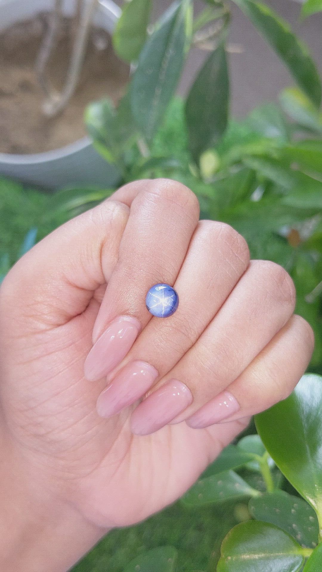3.07 Ct. Blue Star Sapphire from Madagascar Size Video