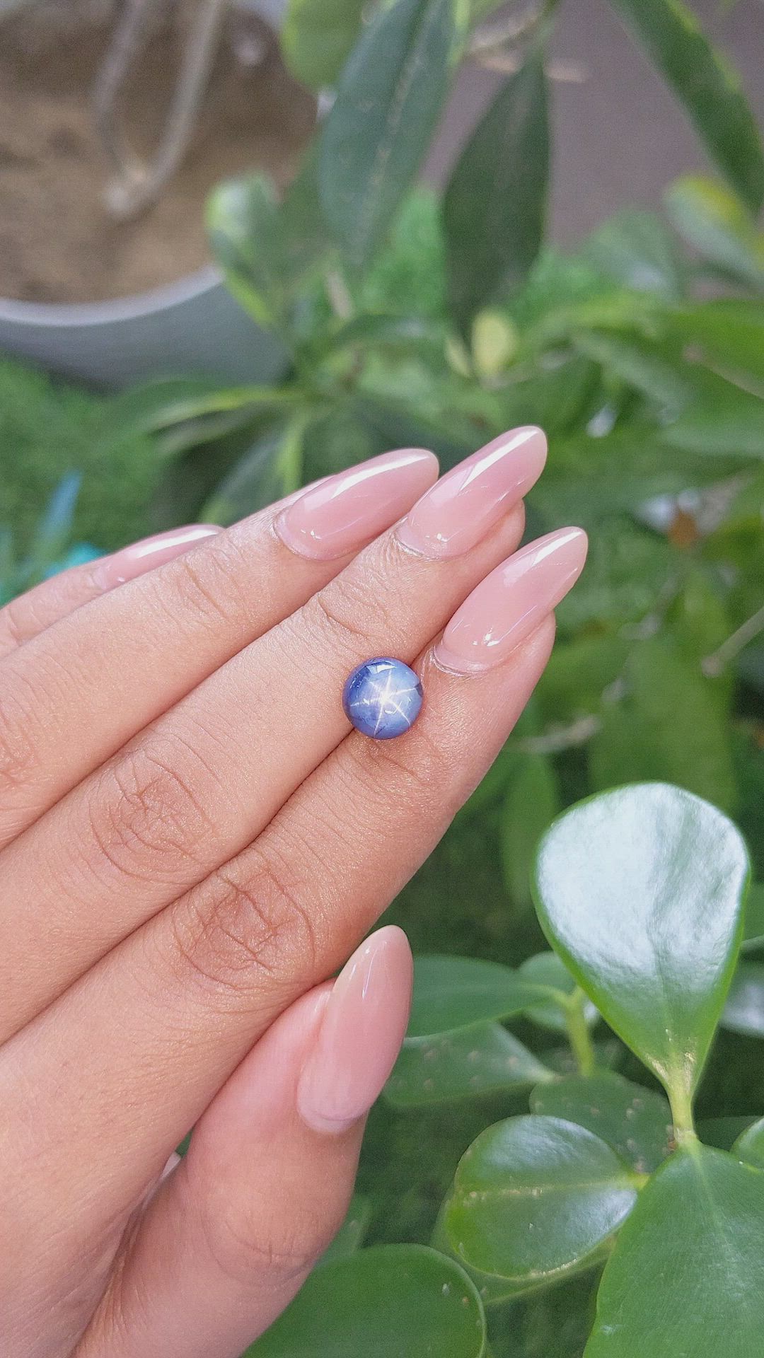3.07 Ct. Blue Star Sapphire from Madagascar Size Video