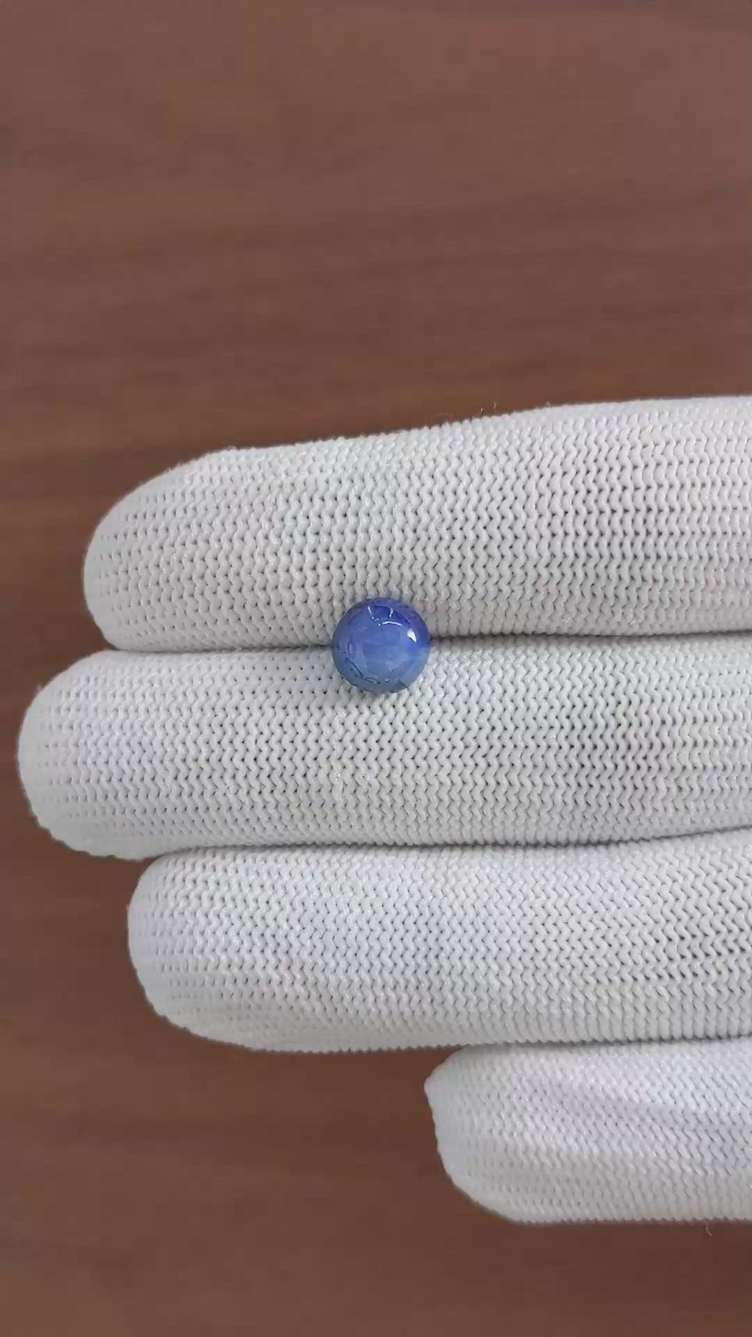 3.07 Ct. Blue Star Sapphire from Madagascar Size Video