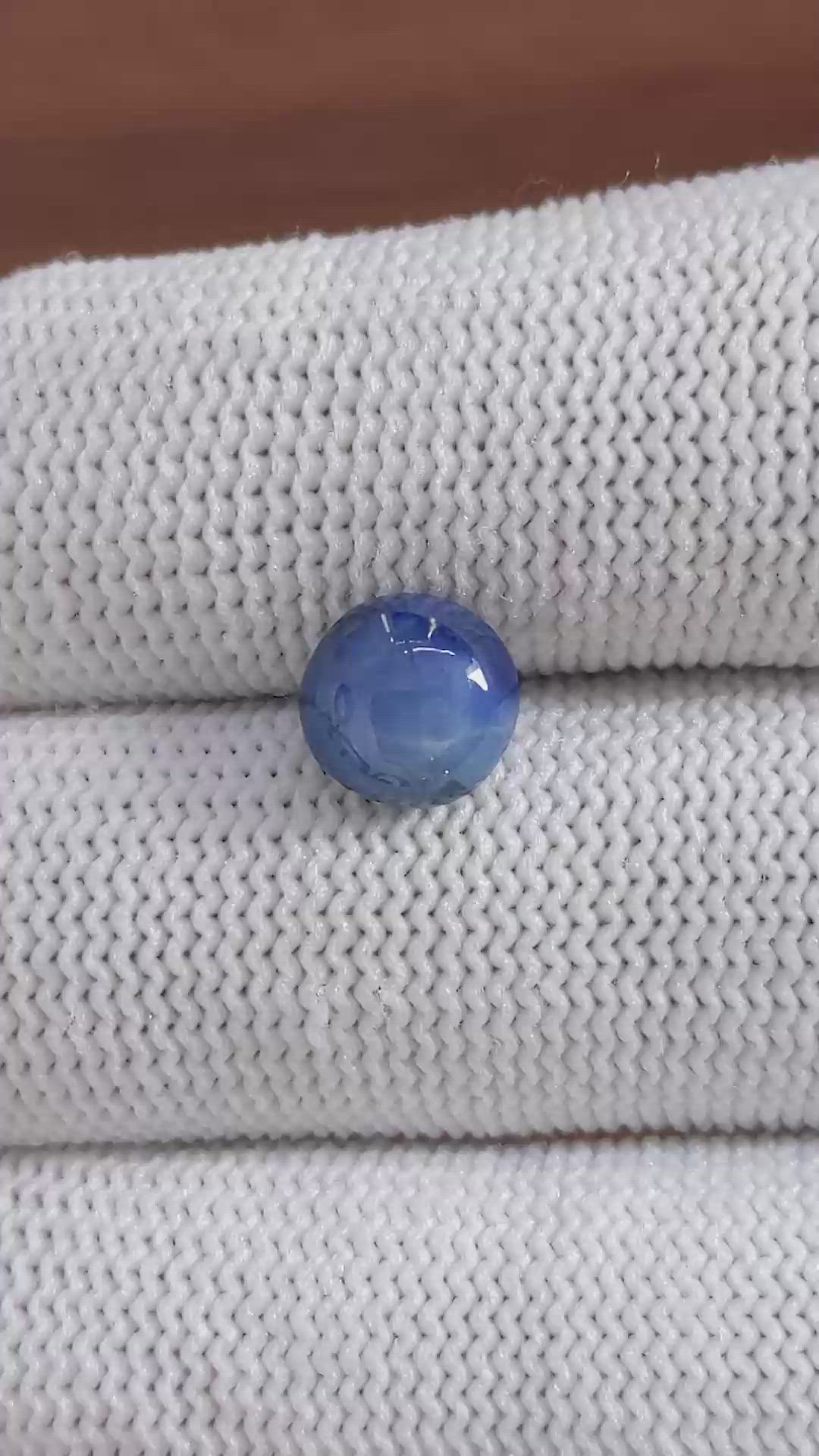 3.07 Ct. Blue Star Sapphire from Madagascar Size Video