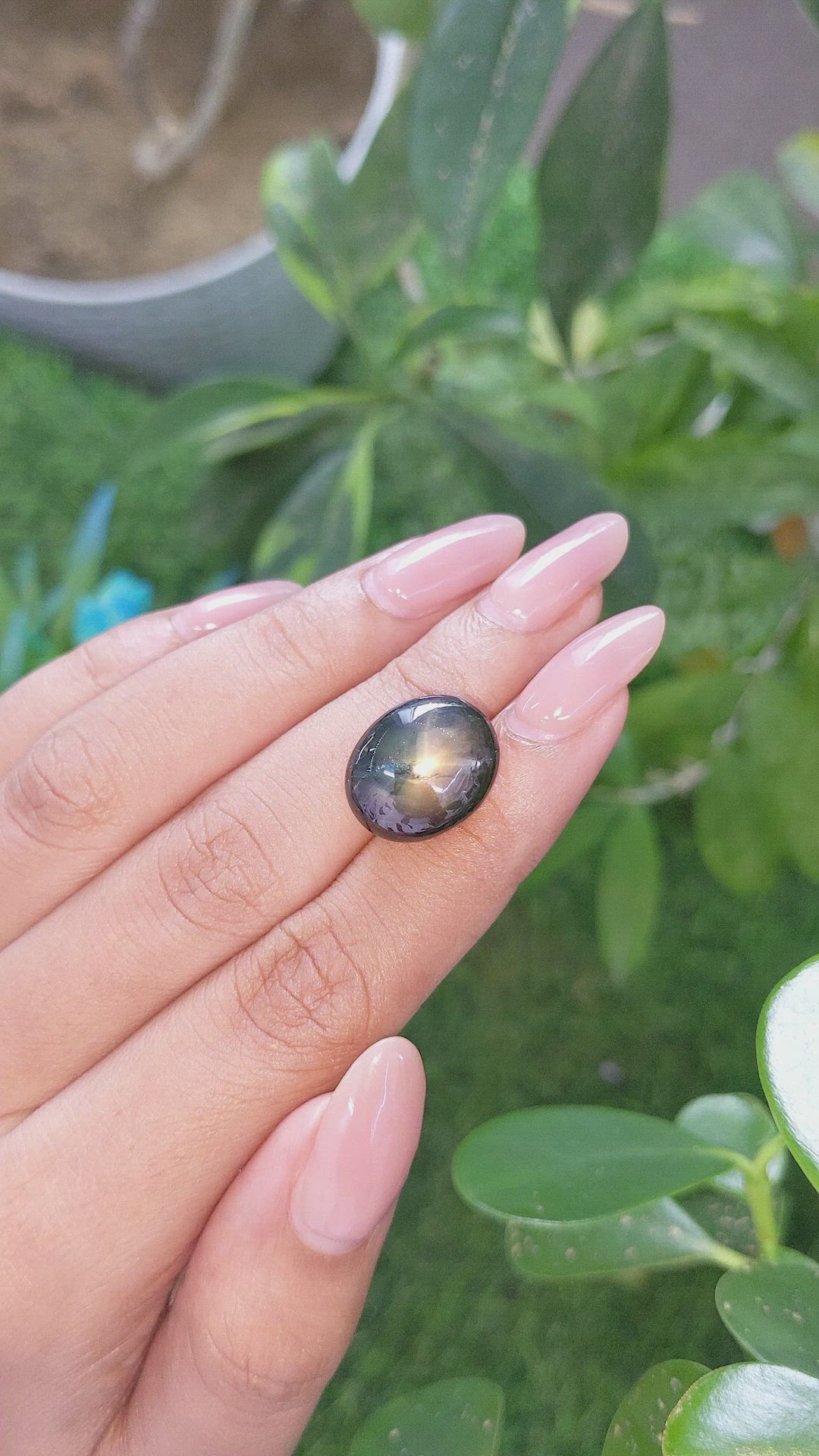 22.28 Ct. Greenish Blue Star Sapphire from Madagascar Size Video
