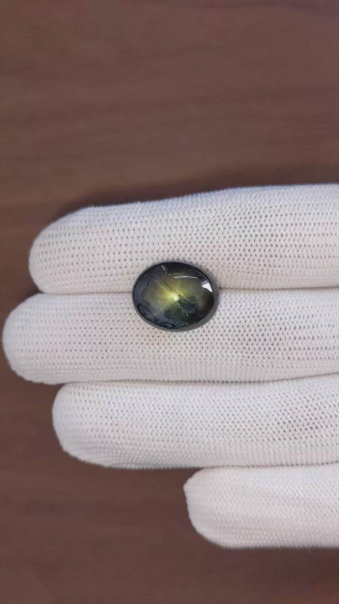22.28 Ct. Greenish Blue Star Sapphire from Madagascar Size Video