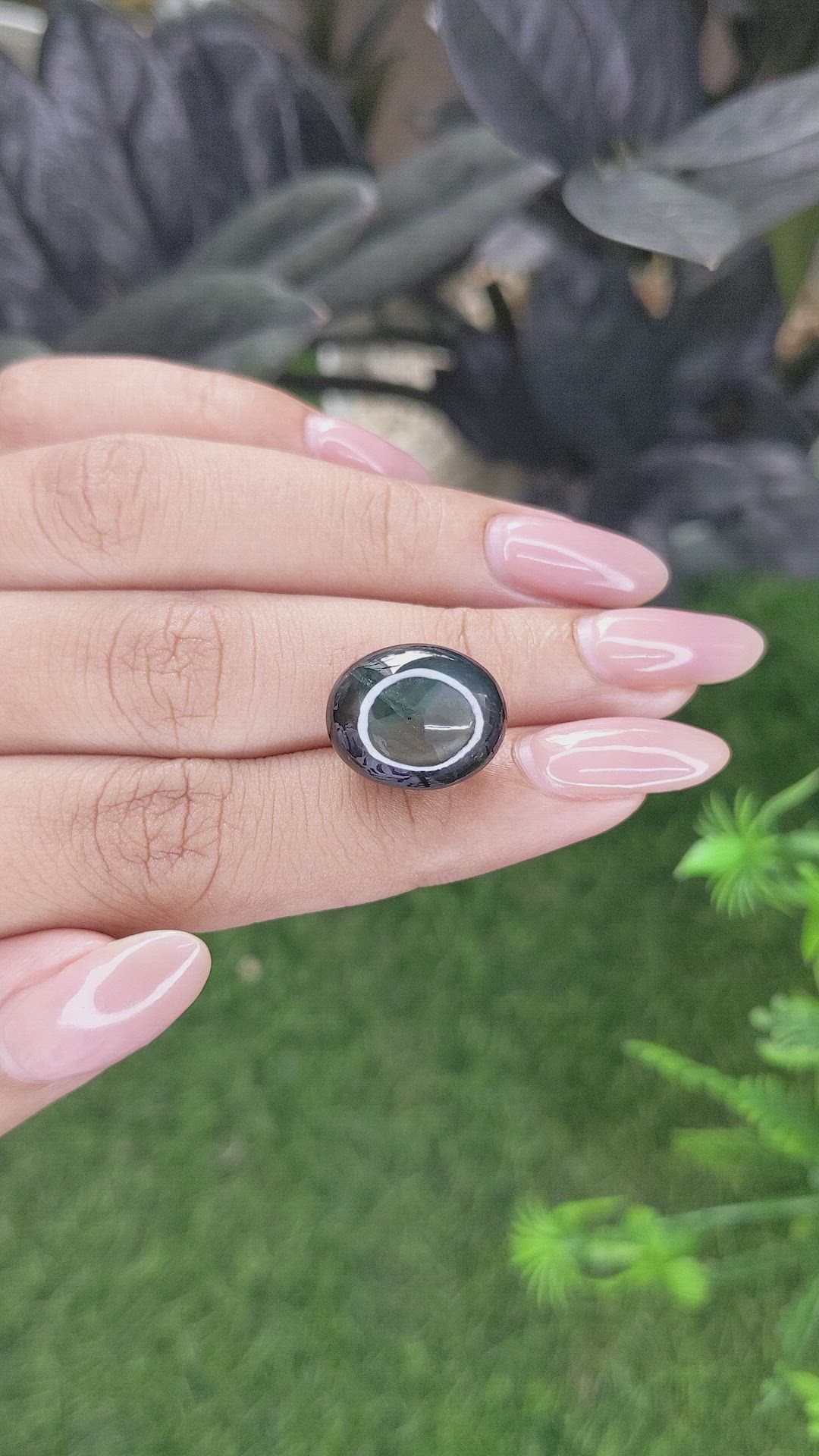 22.28 Ct. Greenish Blue Star Sapphire from Madagascar Size Video