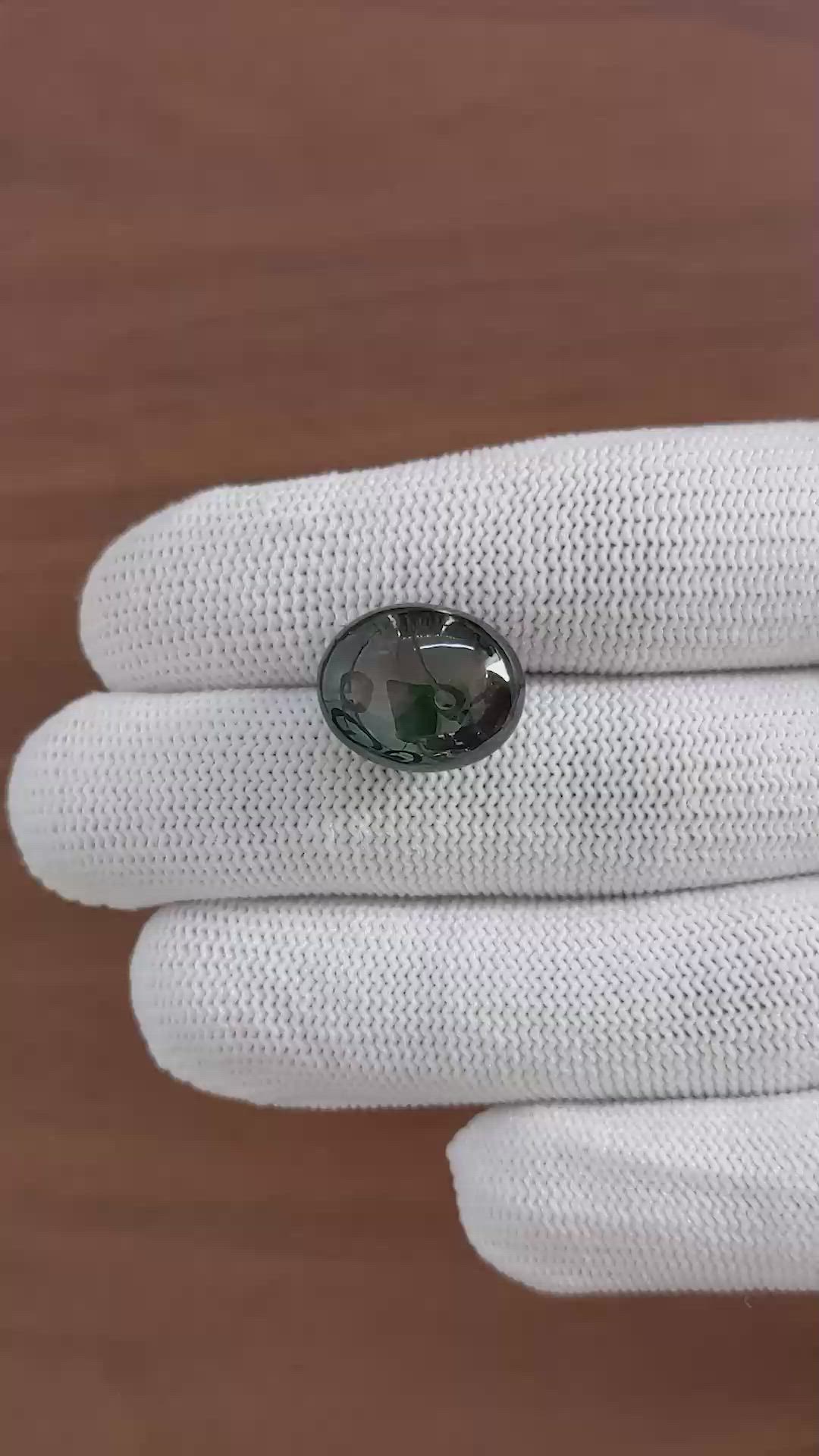 22.28 Ct. Greenish Blue Star Sapphire from Madagascar Size Video