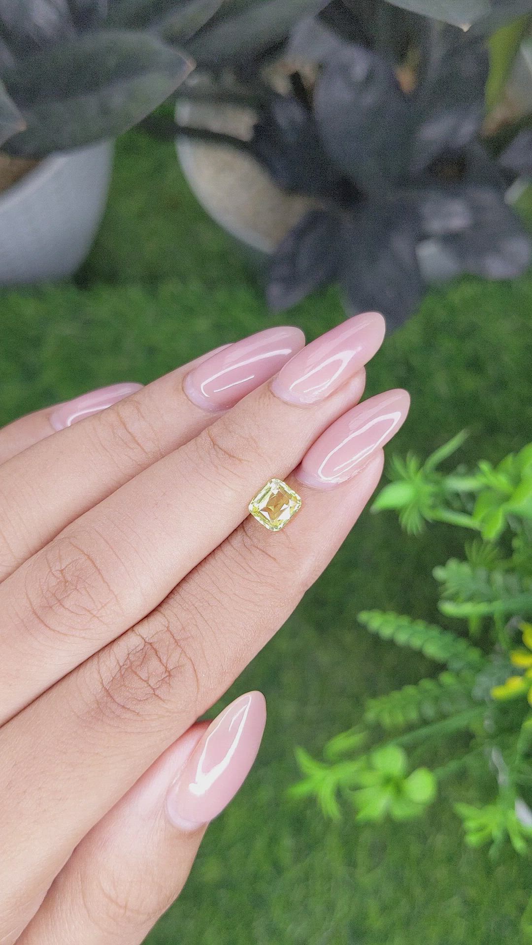 1.05 Ct. Yellow Sapphire from Madagascar Size Video
