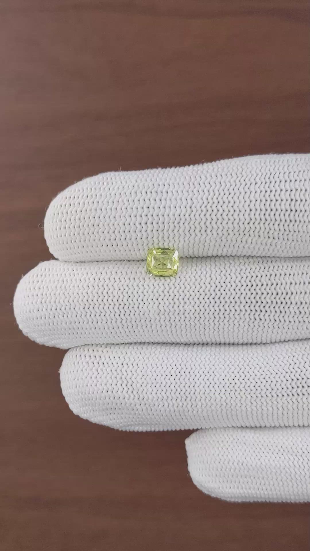 1.05 Ct. Yellow Sapphire from Madagascar Size Video