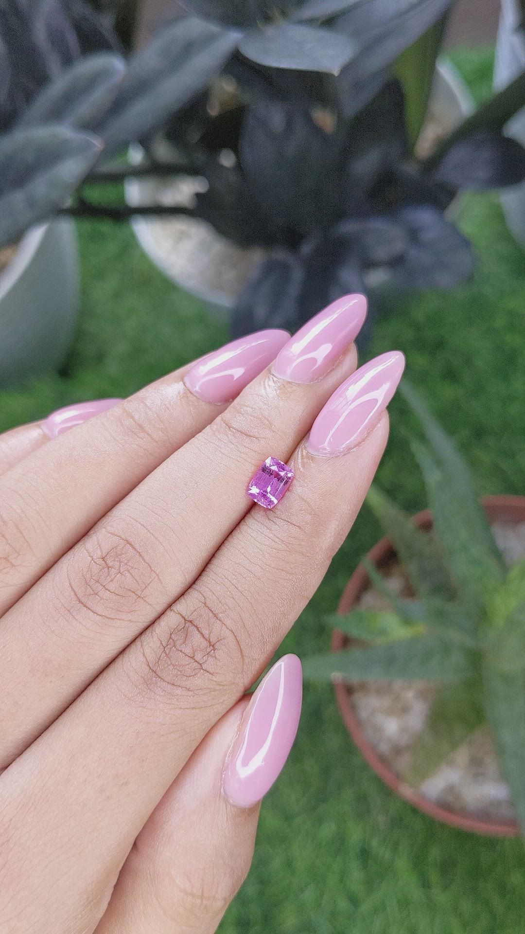1.04 Ct. Pink Sapphire from Madagascar Size Video