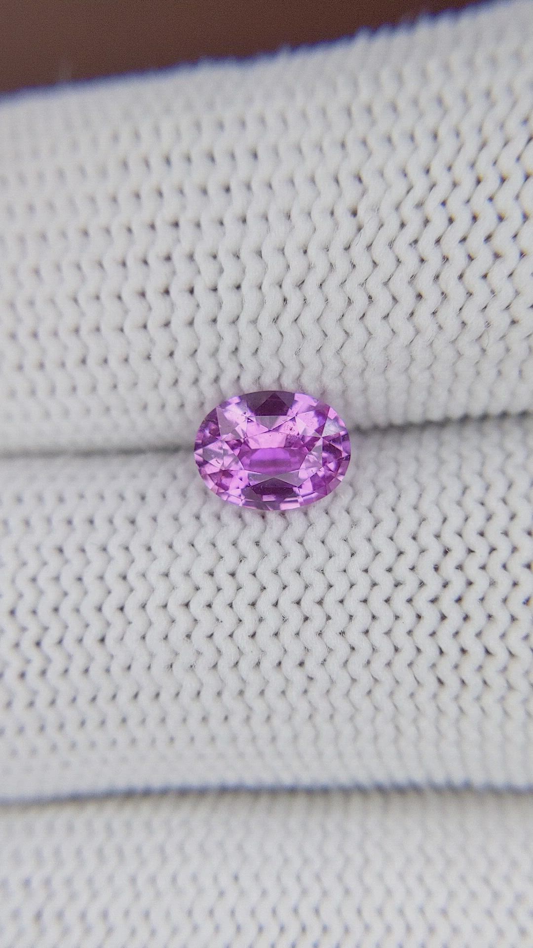 1.06 Ct. Pinkish Purple Sapphire from Madagascar Size Video