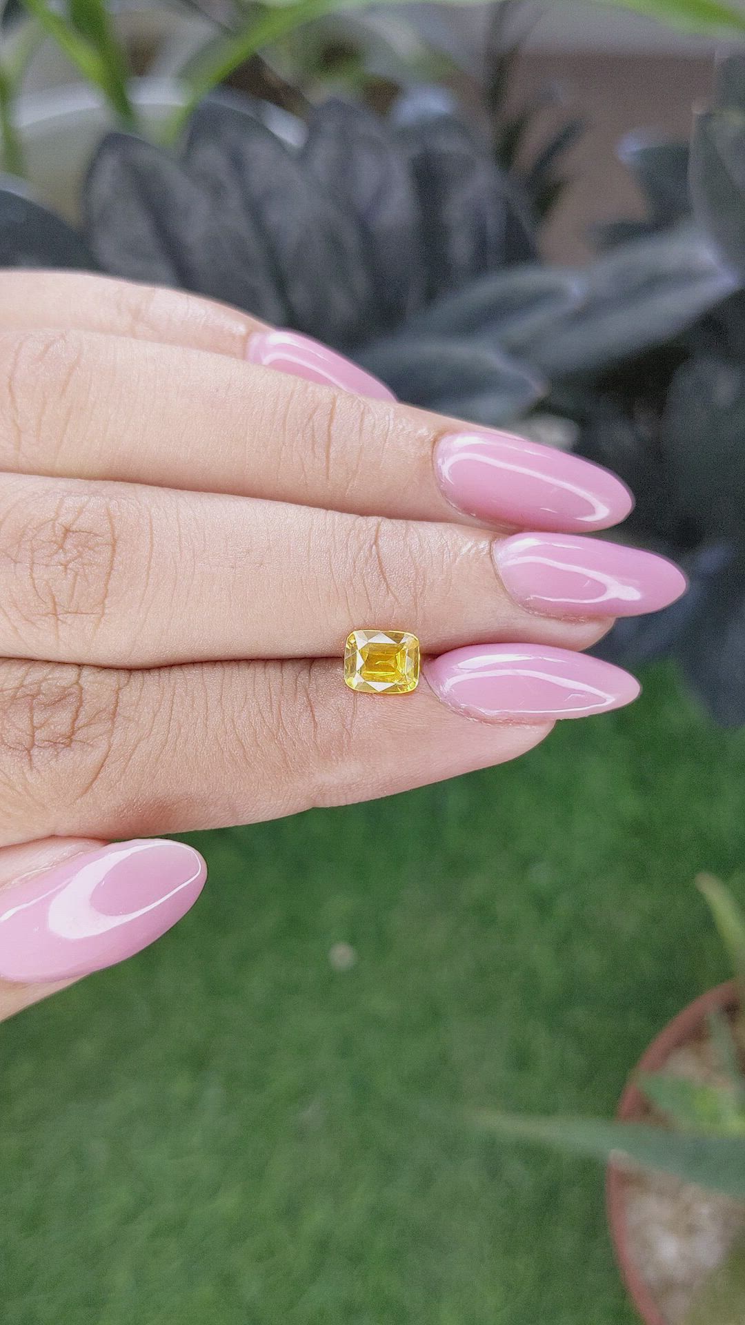 1.03 Ct. Yellow Sapphire from Ceylon (Sri Lanka) Size Video
