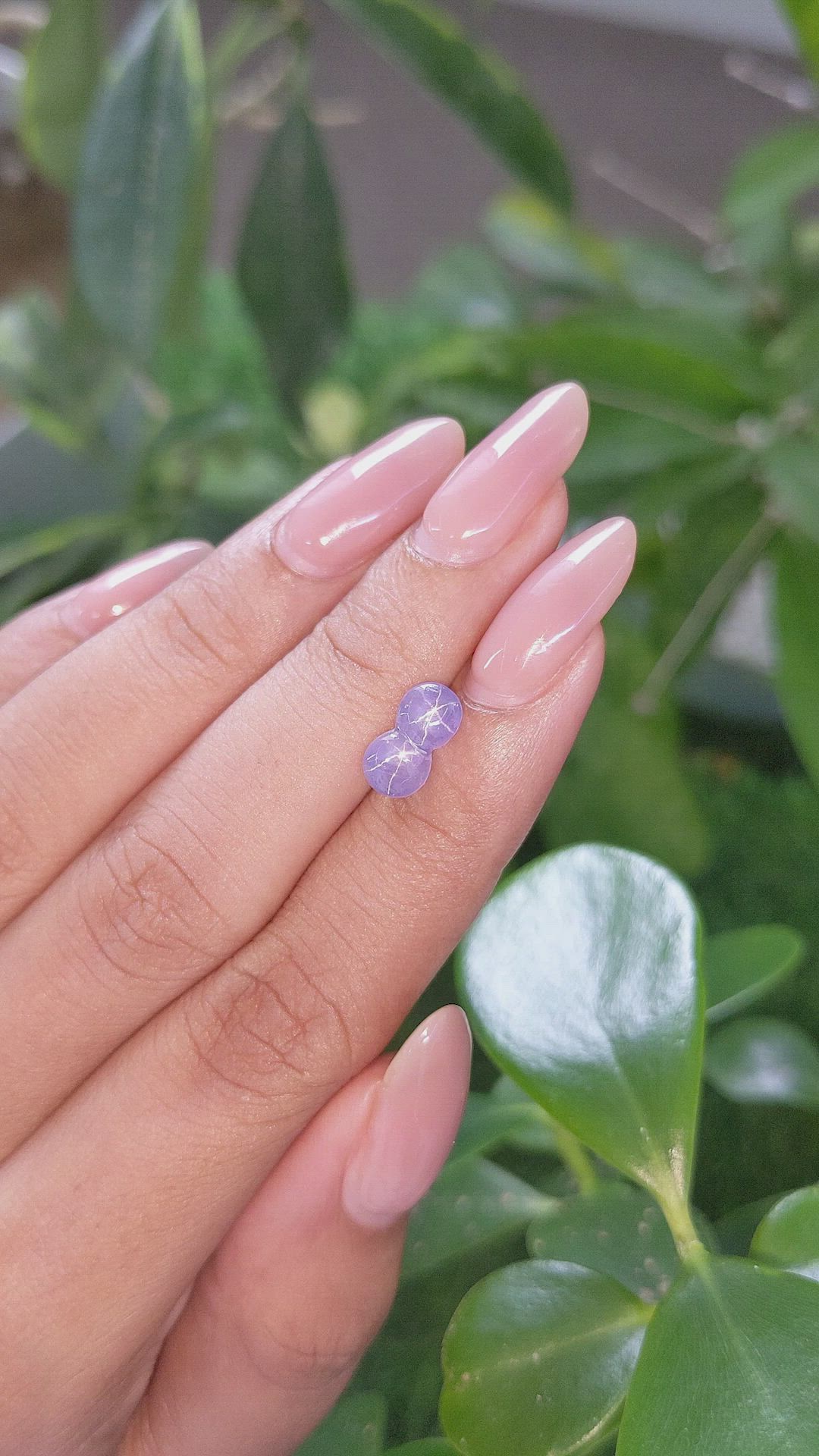 2.83 Ct. Purple Star Sapphire from Ceylon (Sri Lanka) Size Video