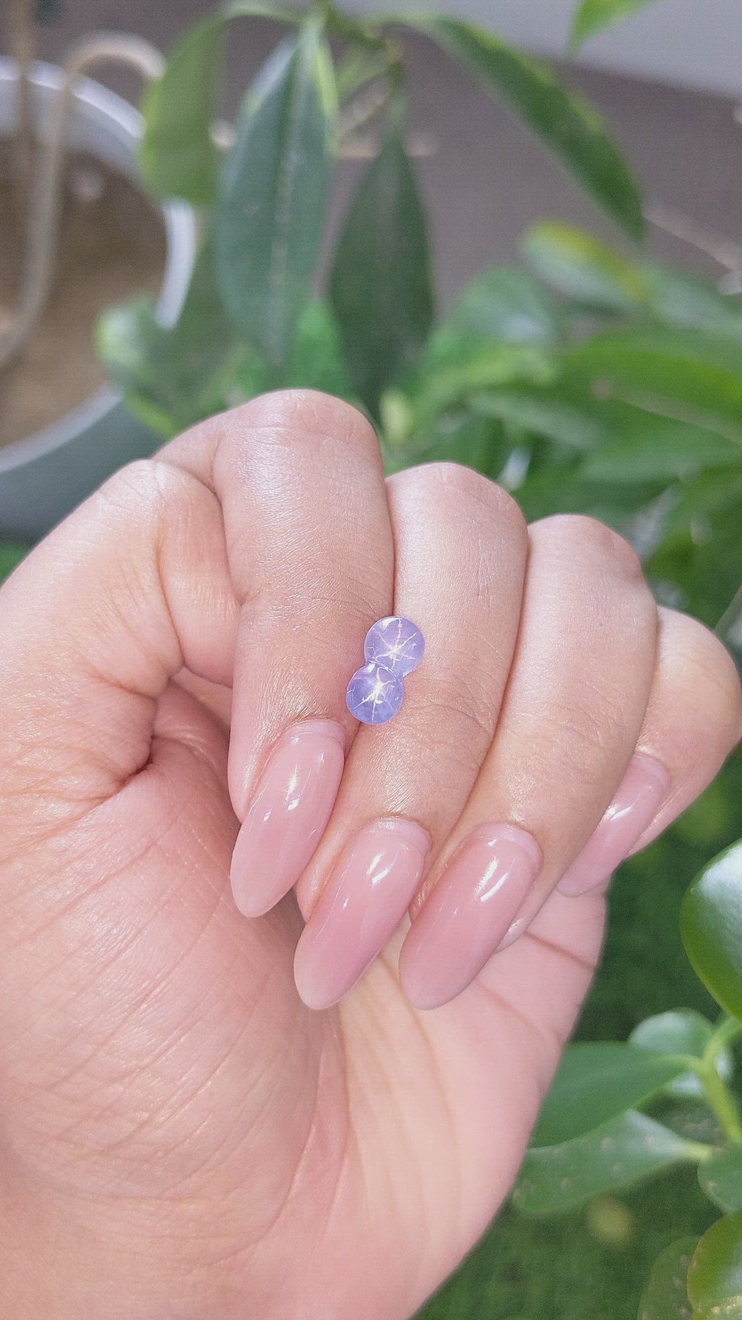 2.83 Ct. Purple Star Sapphire from Ceylon (Sri Lanka) Size Video