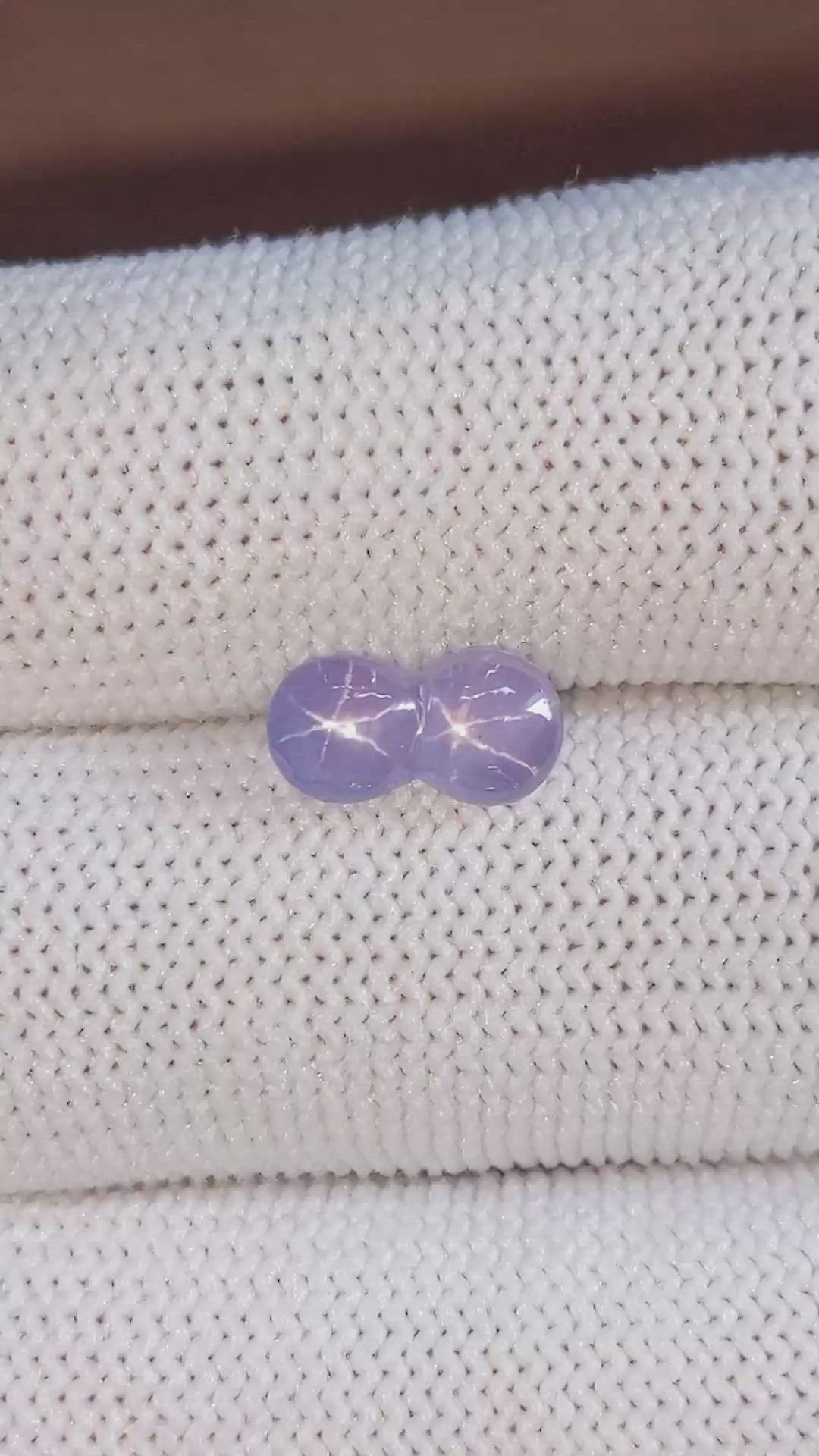 2.83 Ct. Purple Star Sapphire from Ceylon (Sri Lanka) Size Video