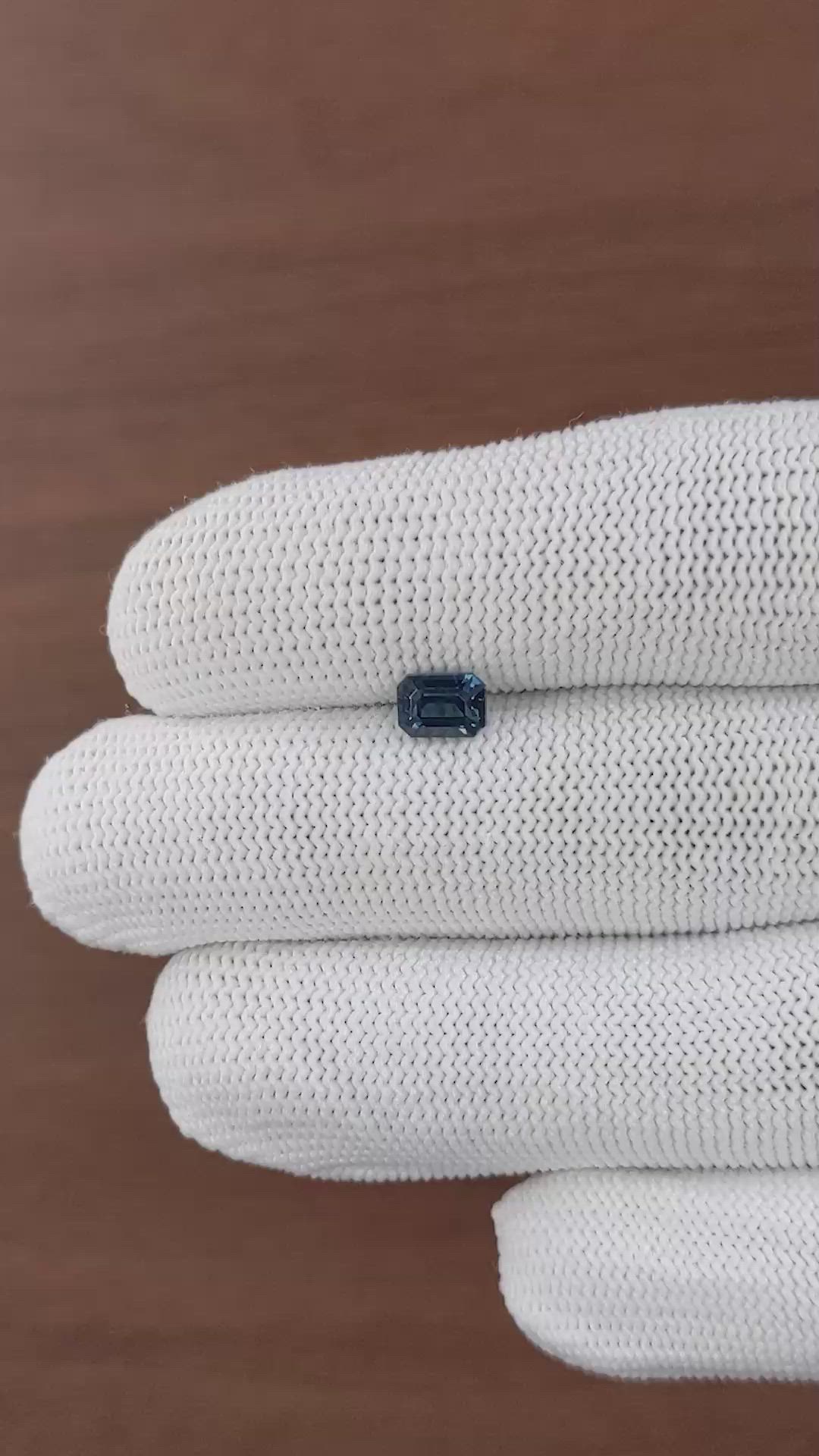 1.04 Ct. Greenish Blue Sapphire from Madagascar Size Video