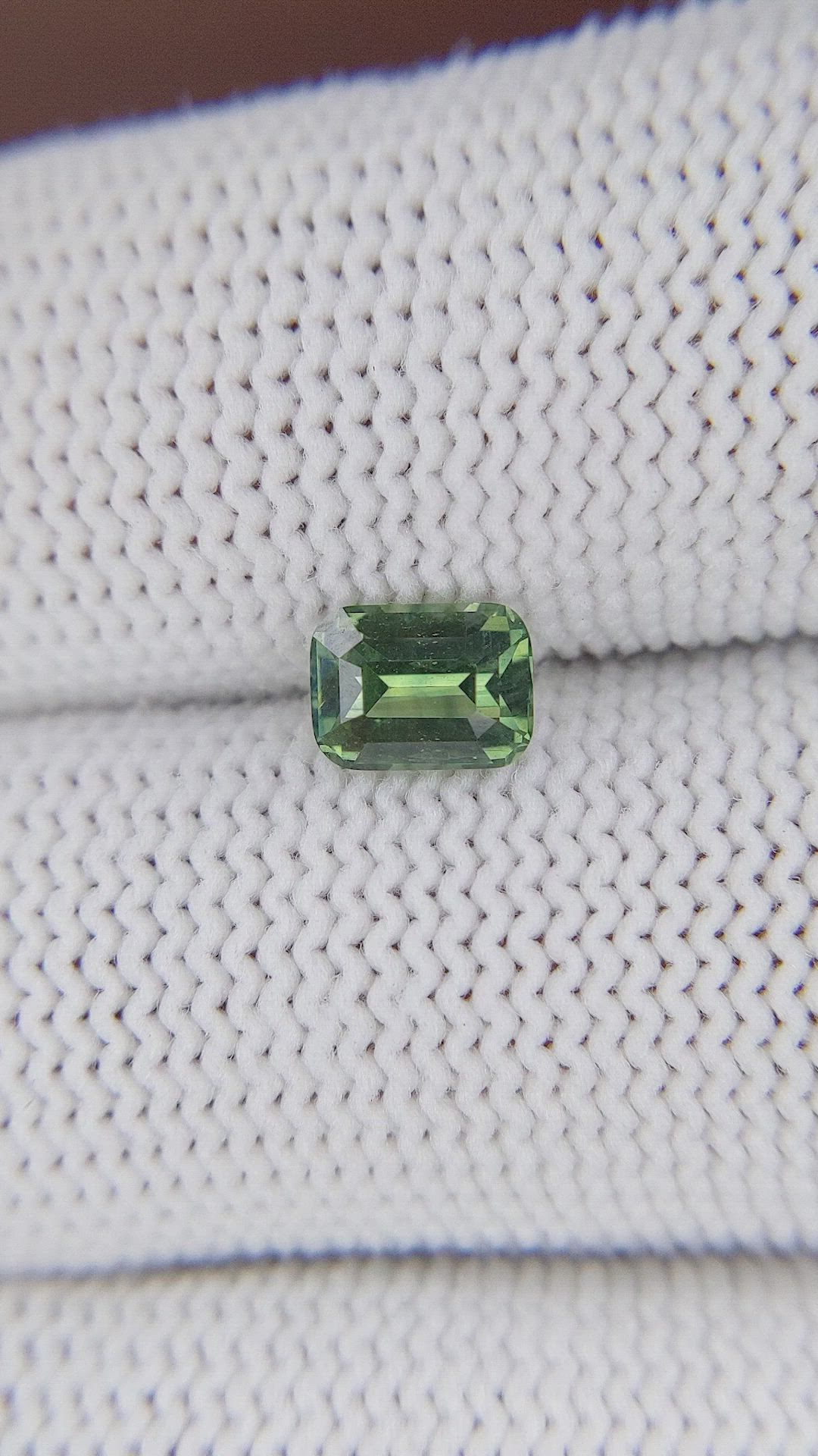 1.01 Ct. Bluish Green Sapphire from Madagascar Size Video