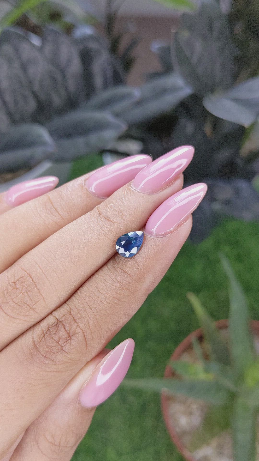 1.24 Ct. Greenish Blue Sapphire from Madagascar Size Video