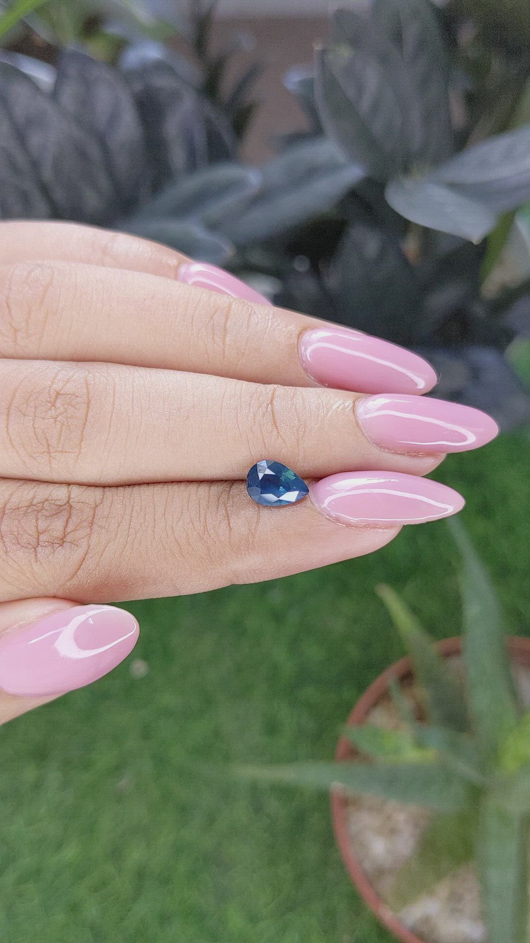 1.24 Ct. Greenish Blue Sapphire from Madagascar Size Video
