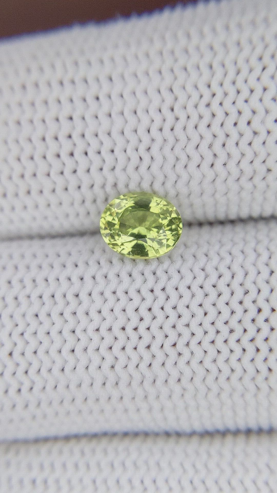 1.14 Ct. Yellowish Green Sapphire from Madagascar Size Video