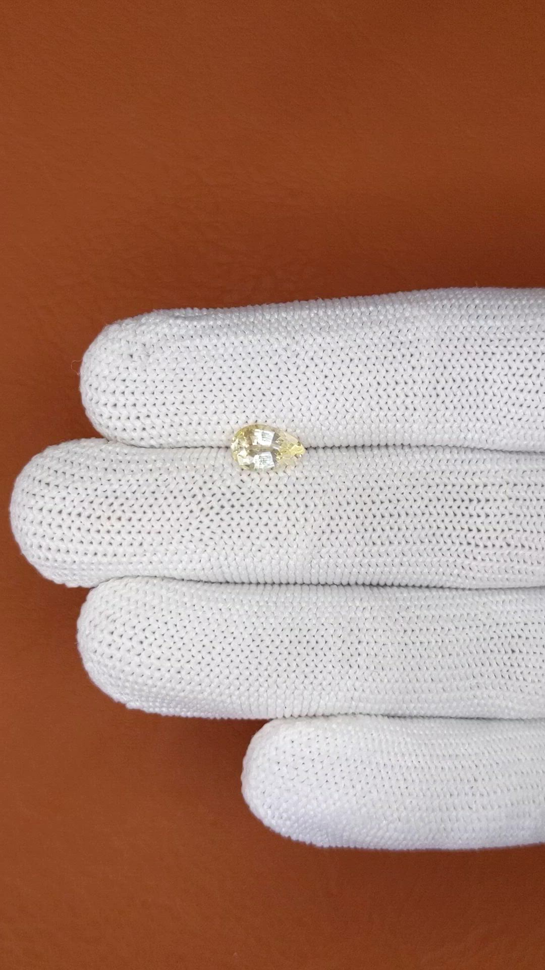 1.15 Ct. Yellow Sapphire from Ceylon (Sri Lanka) Size Video