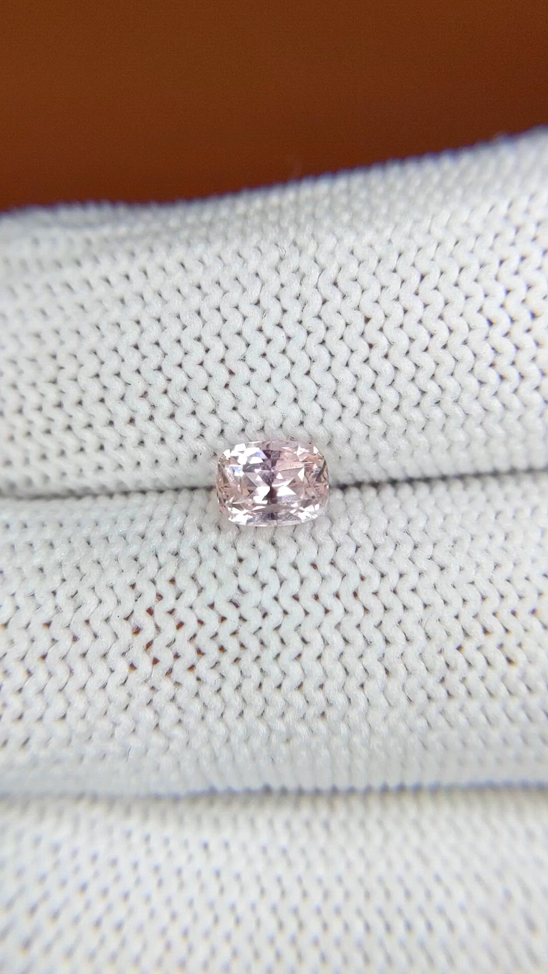 1.01 Ct. Peach Sapphire from Ceylon (Sri Lanka) Size Video