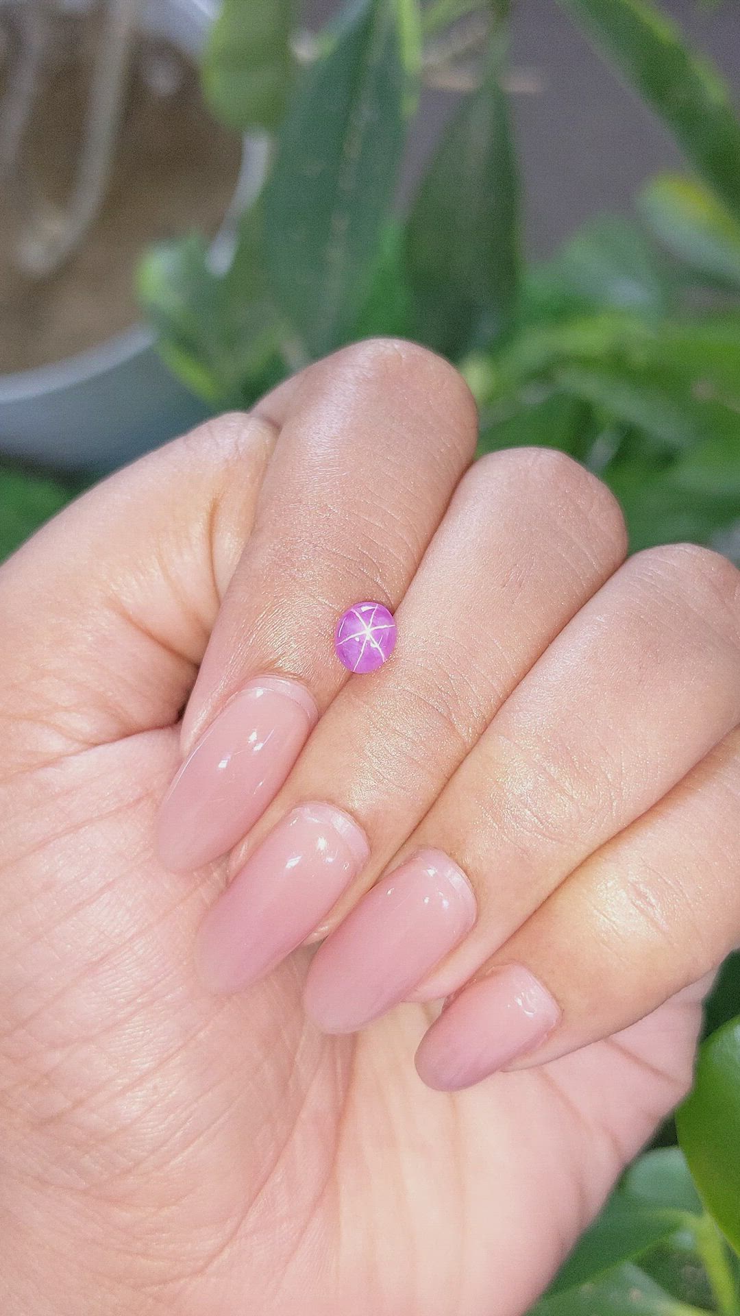 1.08 Ct. Pink Star Sapphire from Ceylon (Sri Lanka) Size Video