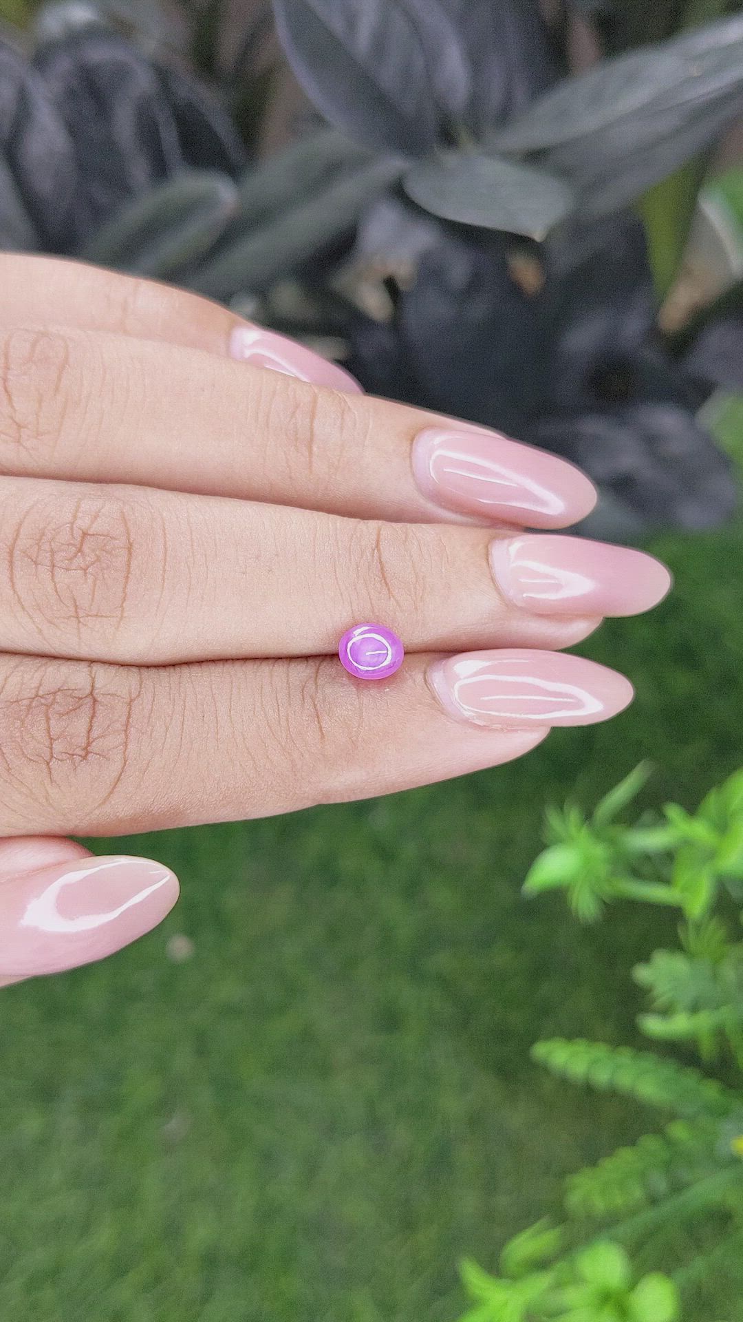 1.08 Ct. Pink Star Sapphire from Ceylon (Sri Lanka) Size Video