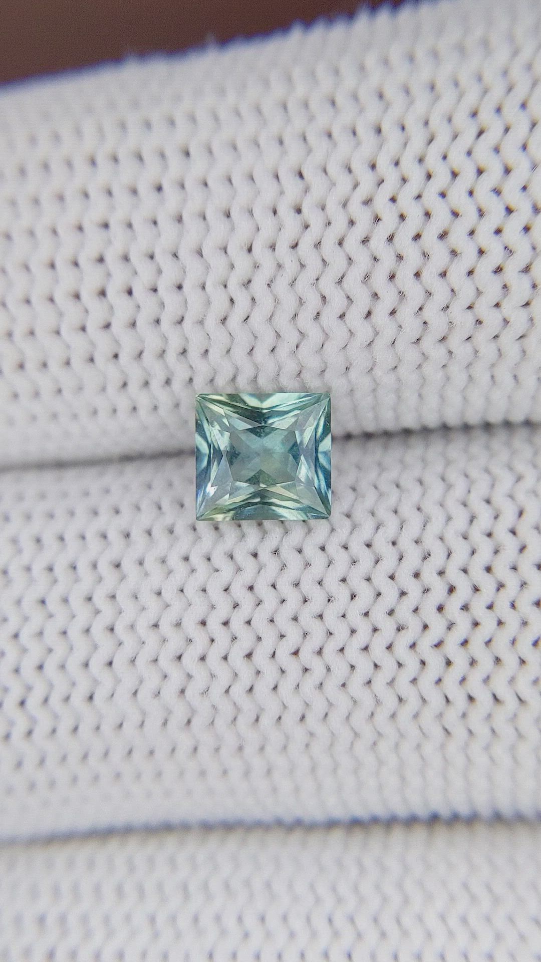 1.03 Ct. Greenish Blue Sapphire from Madagascar Size Video