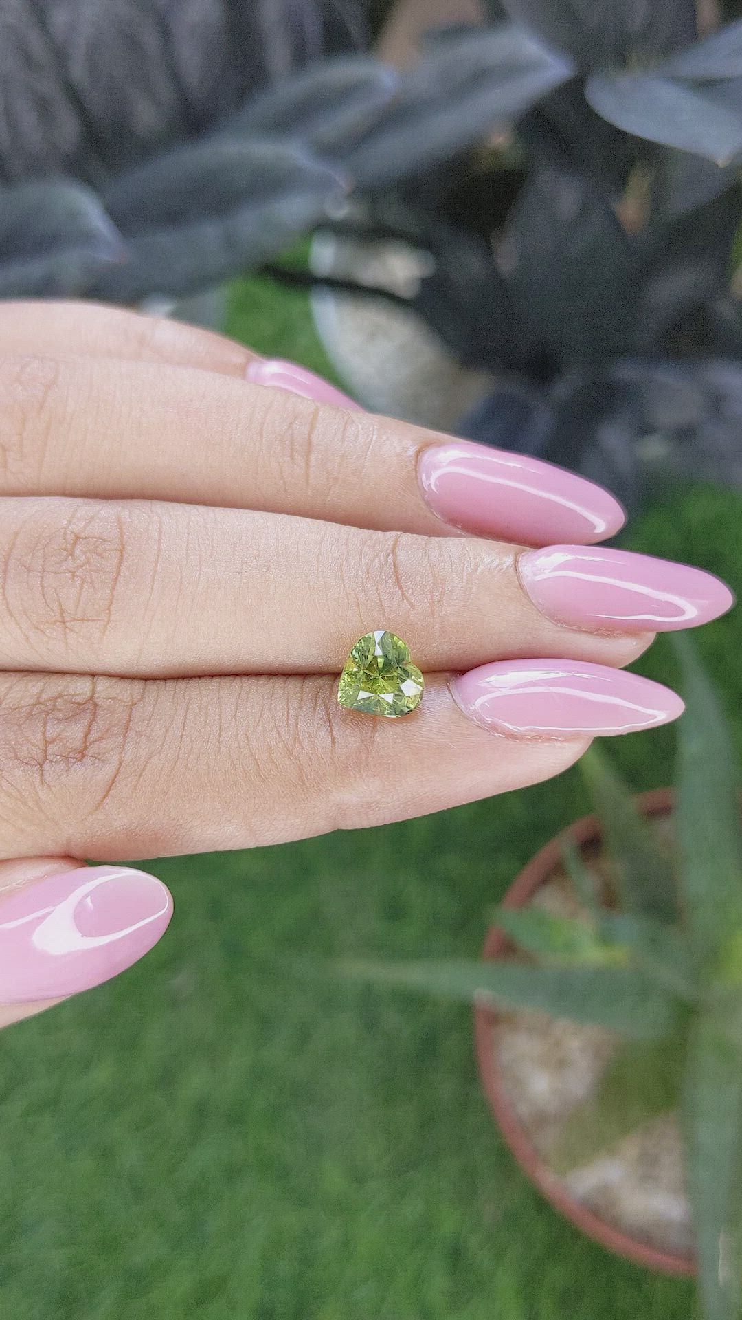 2.06 Ct. Yellowish Green Sapphire from Madagascar Size Video