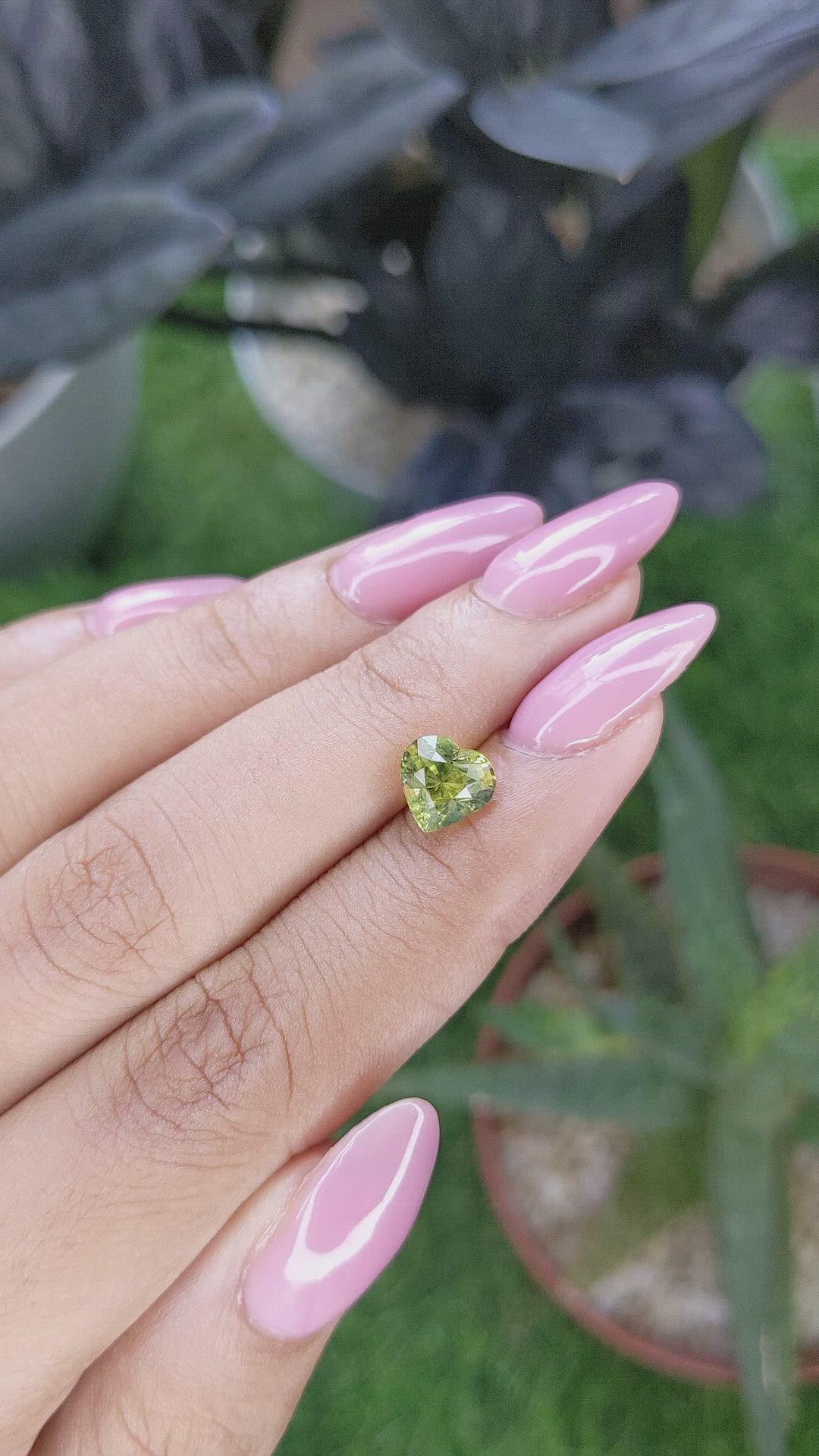 2.06 Ct. Yellowish Green Sapphire from Madagascar Size Video
