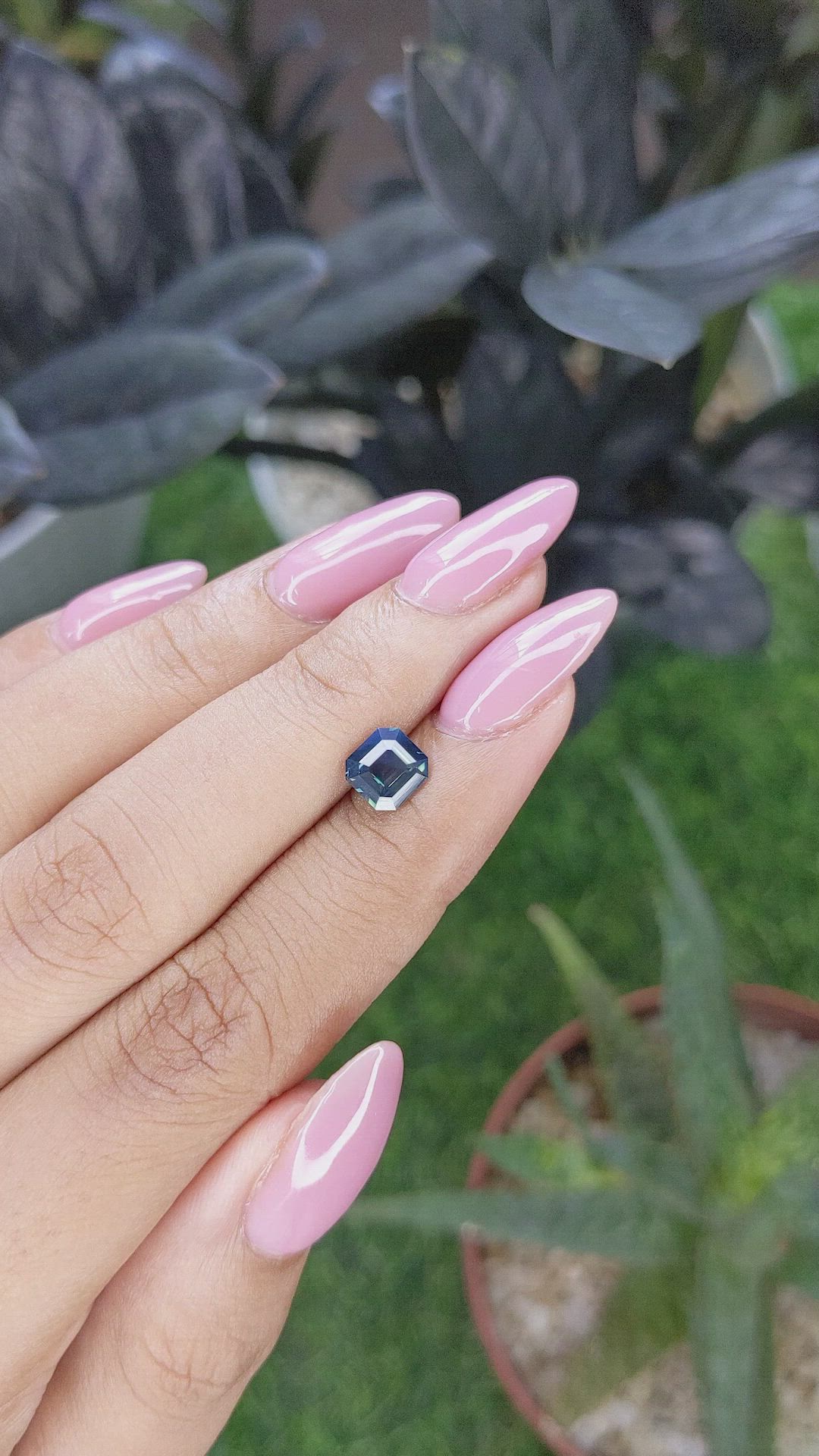 1.20 Ct. Greenish Blue Sapphire from Madagascar Size Video