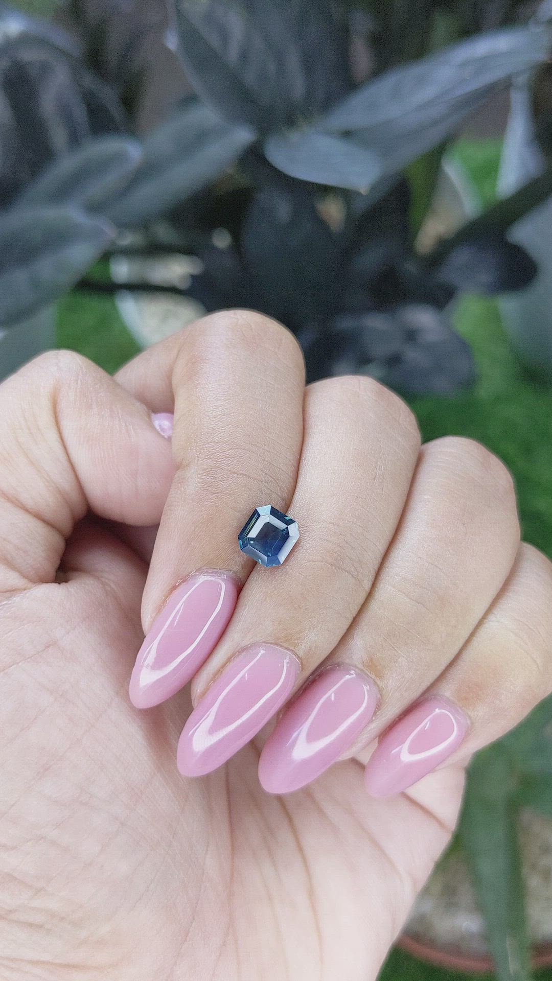 1.20 Ct. Greenish Blue Sapphire from Madagascar Size Video