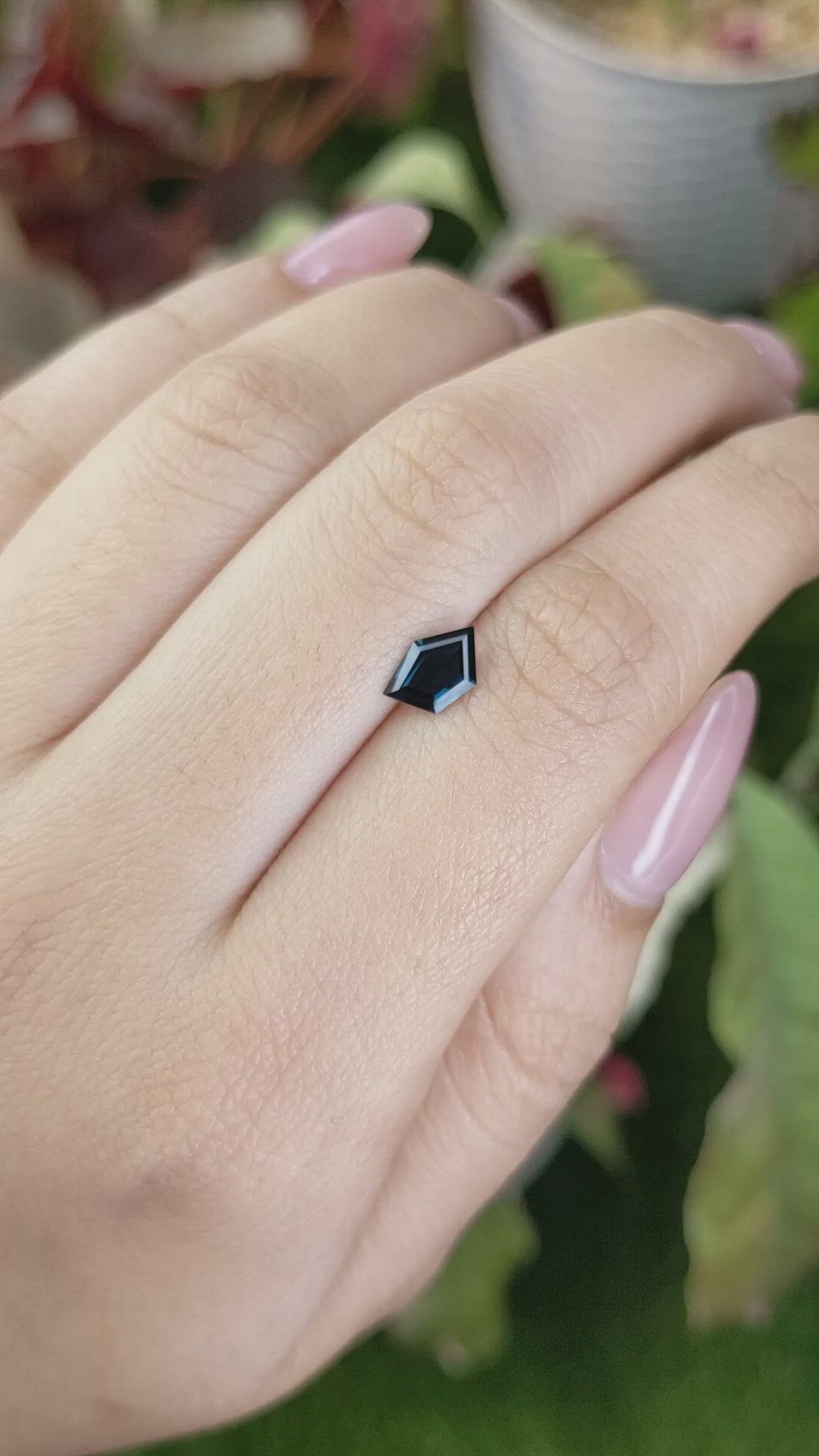 0.75 Ct. Greenish Blue Sapphire from Ceylon (Sri Lanka) Size Video