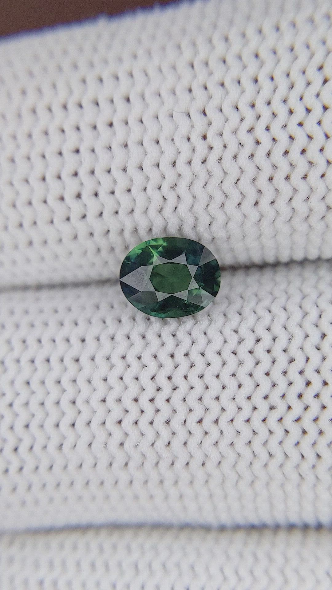 1.04 Ct. Bluish Green Sapphire from Madagascar Size Video