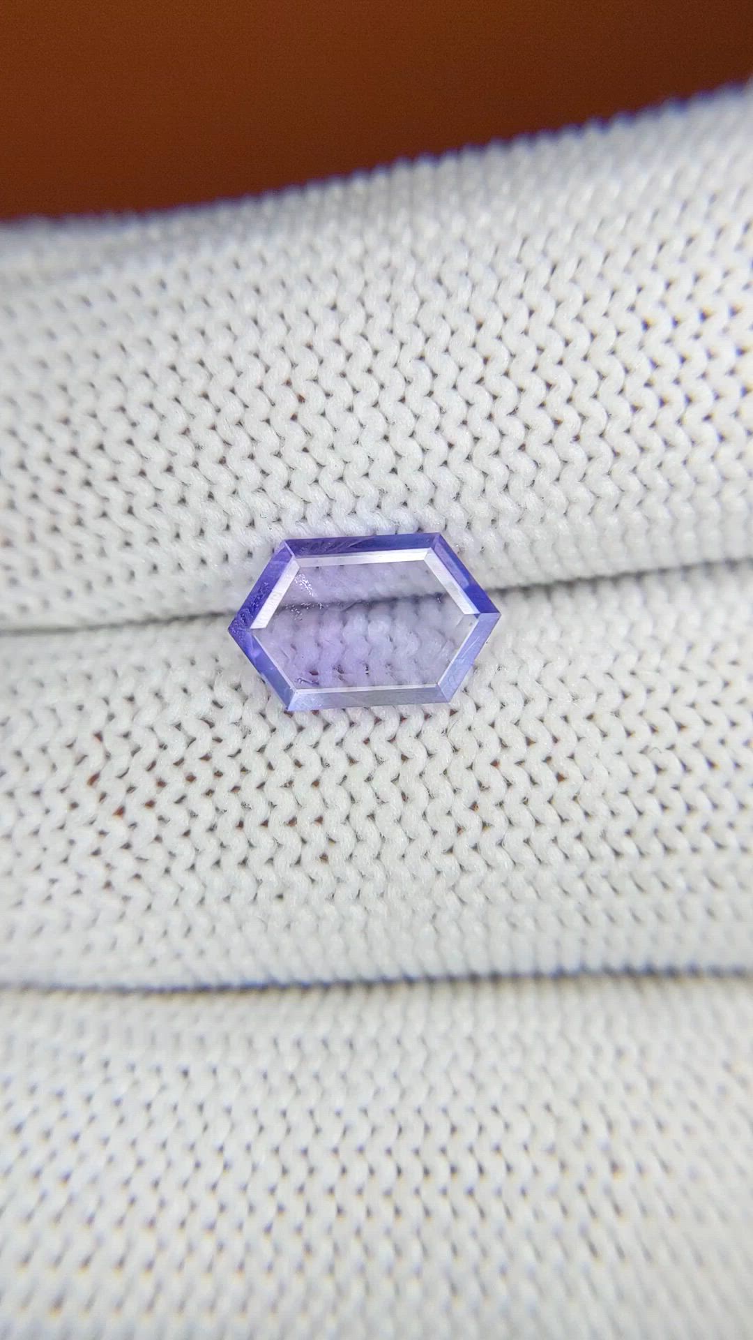 1.34 Ct. Bluish Purple Sapphire from Ceylon (Sri Lanka) Size Video