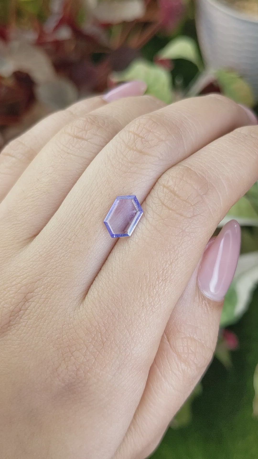 1.34 Ct. Bluish Purple Sapphire from Ceylon (Sri Lanka) Size Video
