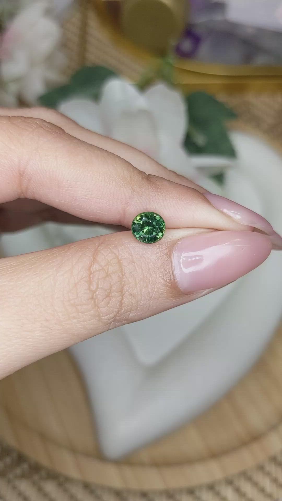 1.19 Ct. Green Sapphire from Madagascar Size Video