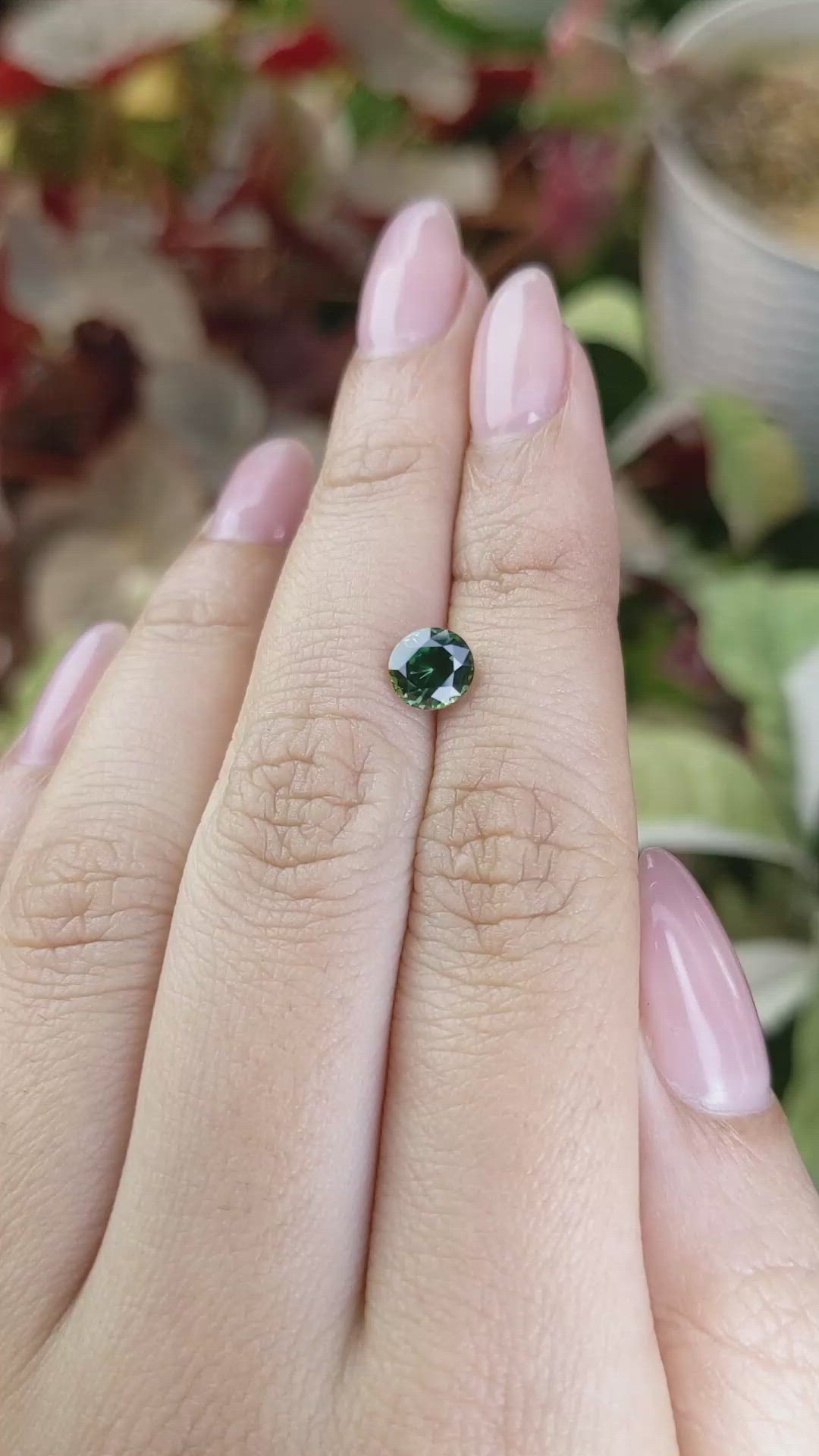 1.19 Ct. Green Sapphire from Madagascar Size Video