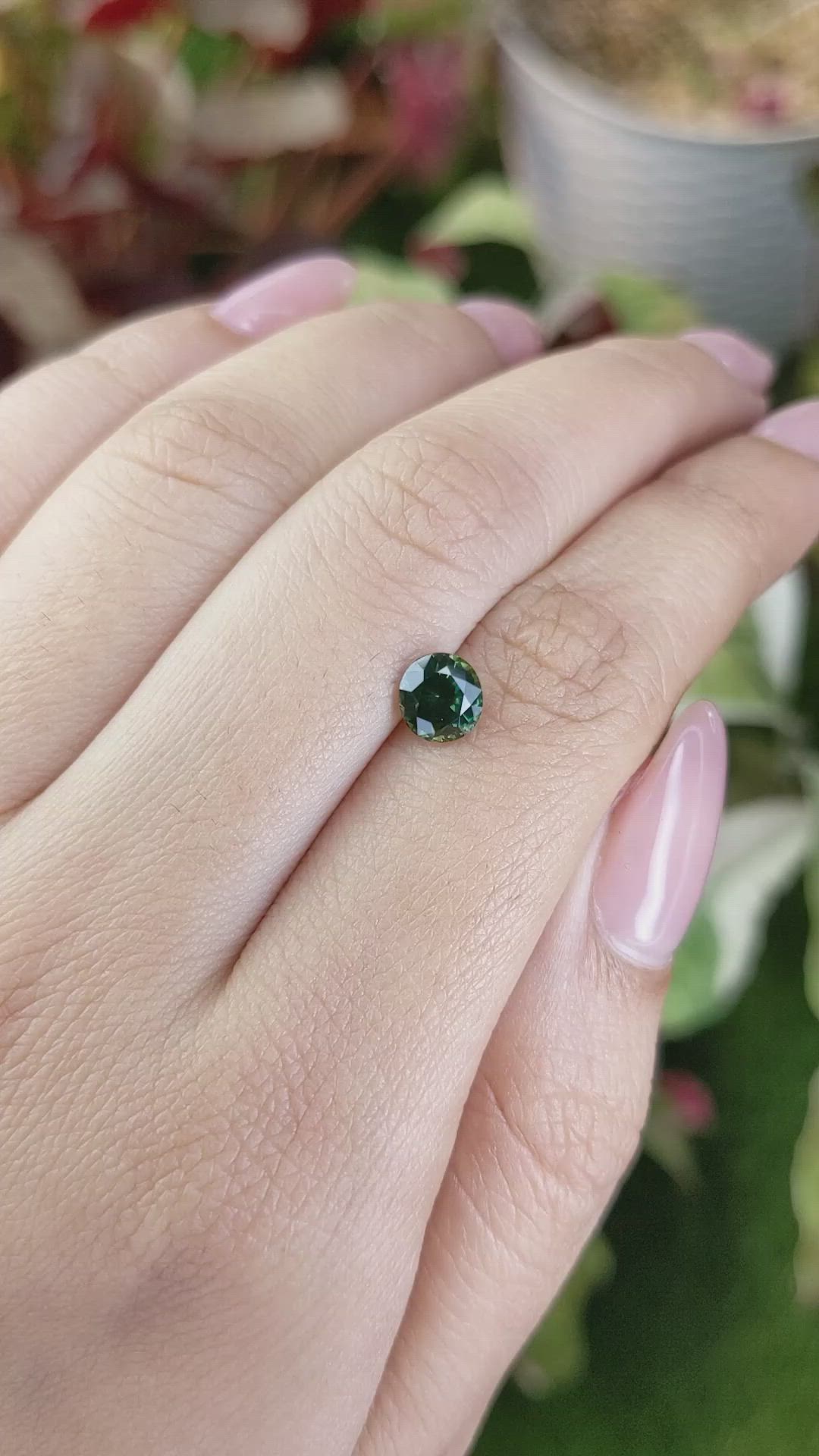 1.19 Ct. Green Sapphire from Madagascar Size Video
