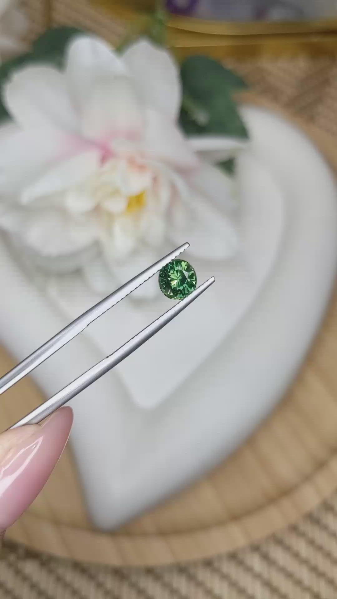 1.19 Ct. Green Sapphire from Madagascar Size Video