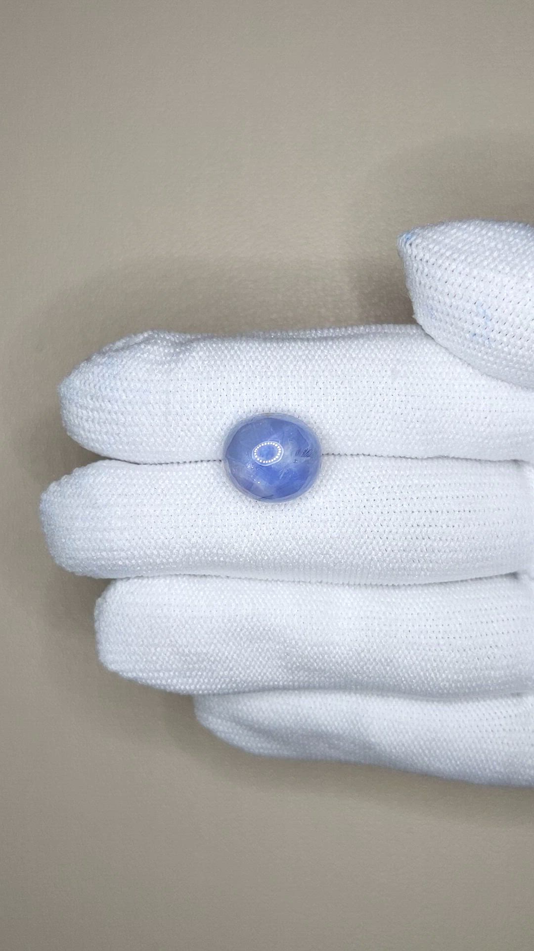 12.47 Ct. Blue Star Sapphire from Ceylon (Sri Lanka) Size Video