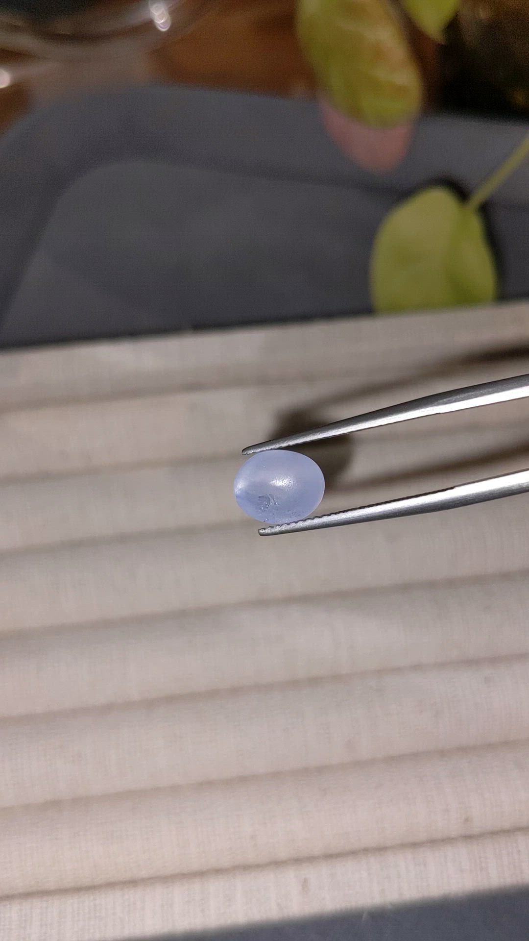 3.58 Ct. Greyish Blue Star Sapphire from Ceylon (Sri Lanka) Size Video