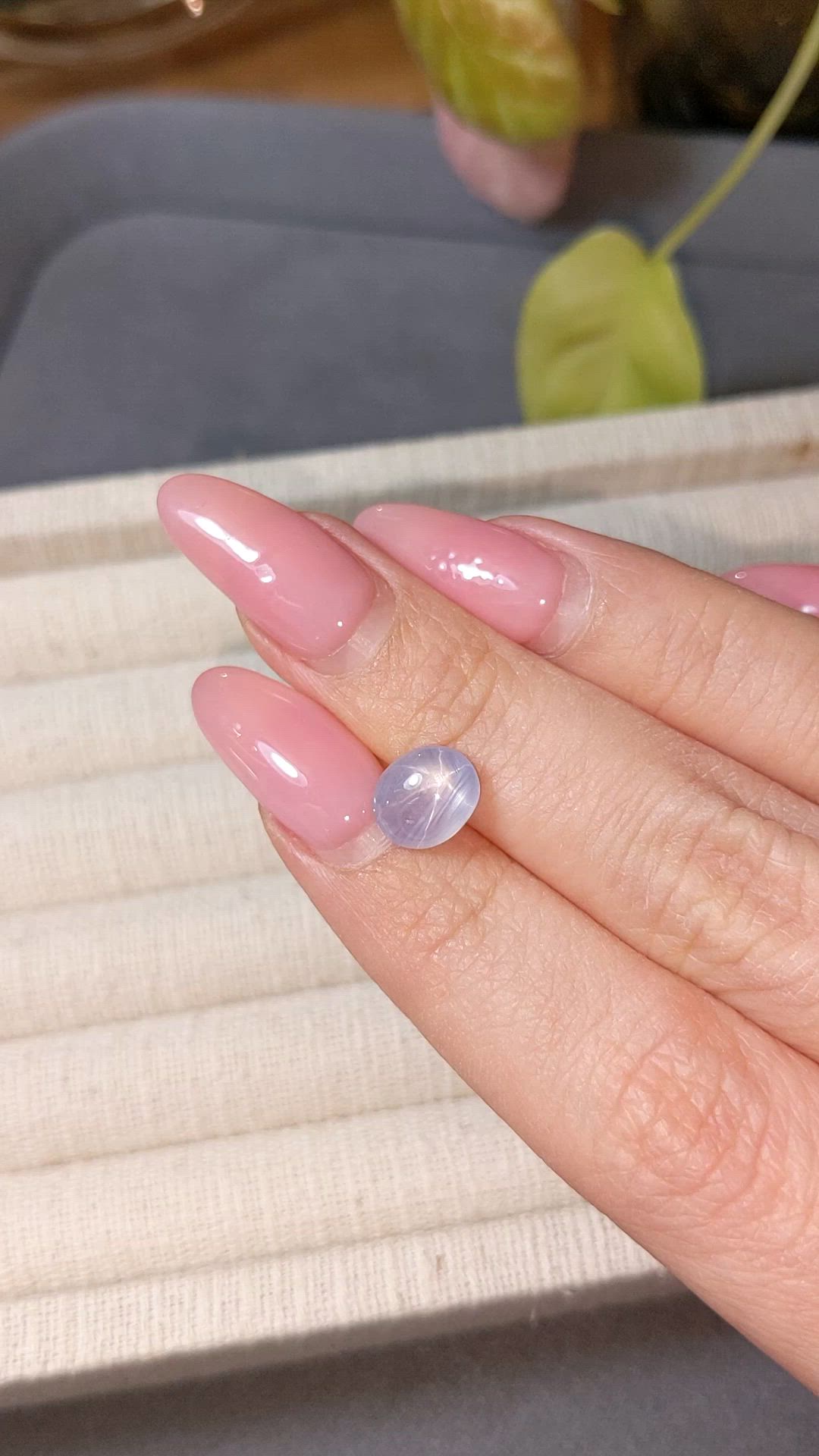 3.58 Ct. Greyish Blue Star Sapphire from Ceylon (Sri Lanka) Size Video