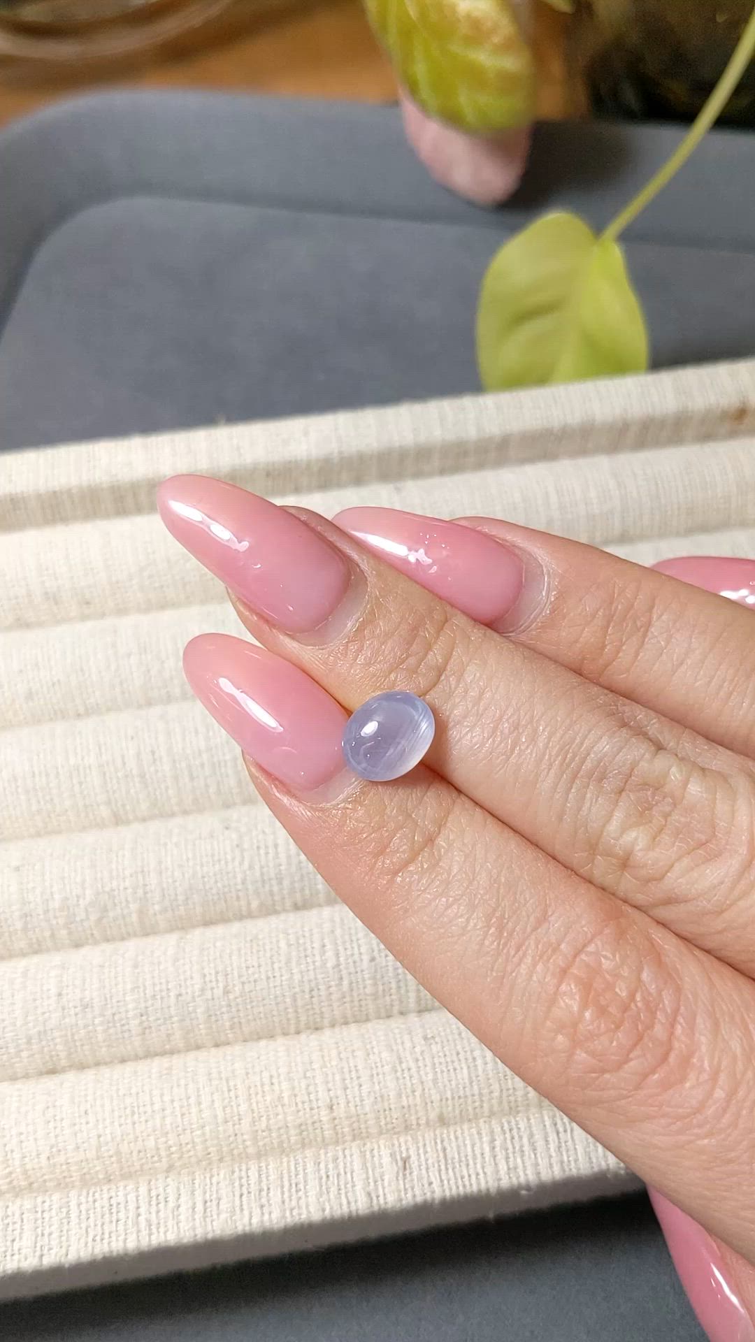 3.58 Ct. Greyish Blue Star Sapphire from Ceylon (Sri Lanka) Size Video