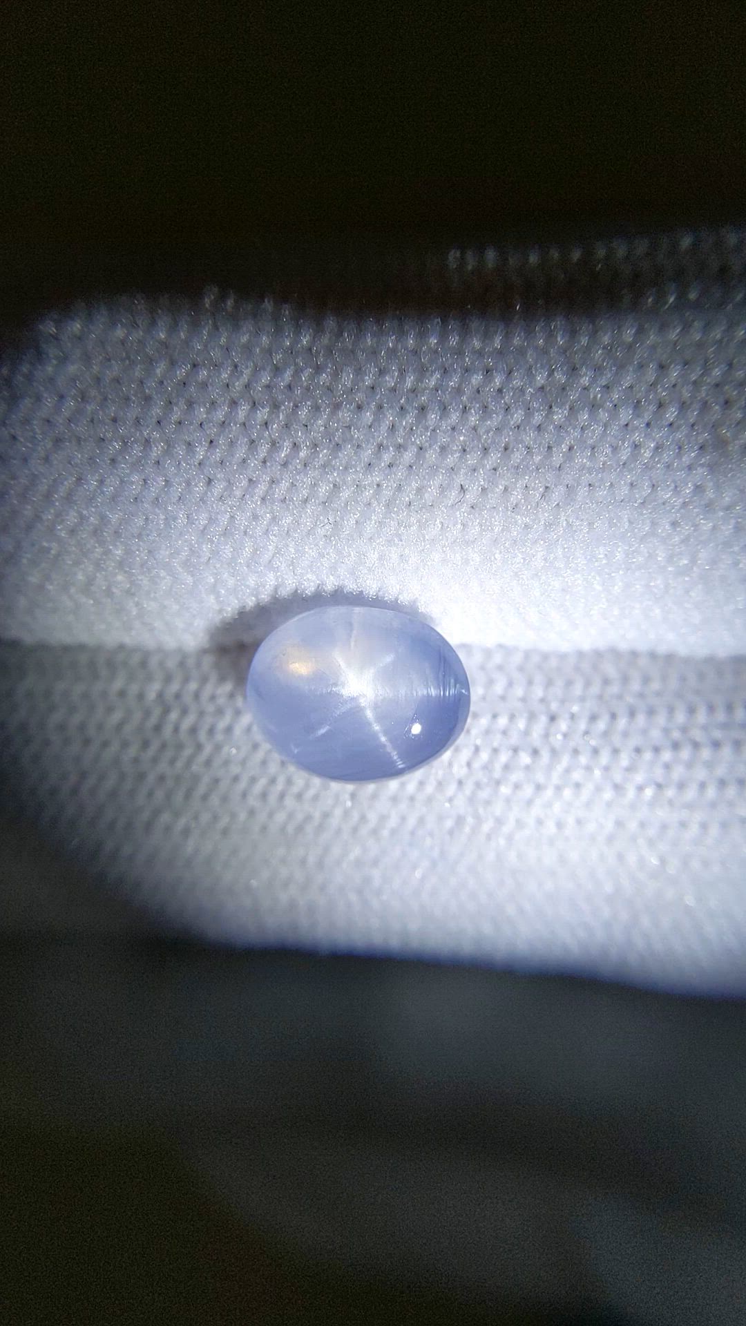 3.58 Ct. Greyish Blue Star Sapphire from Ceylon (Sri Lanka) Size Video