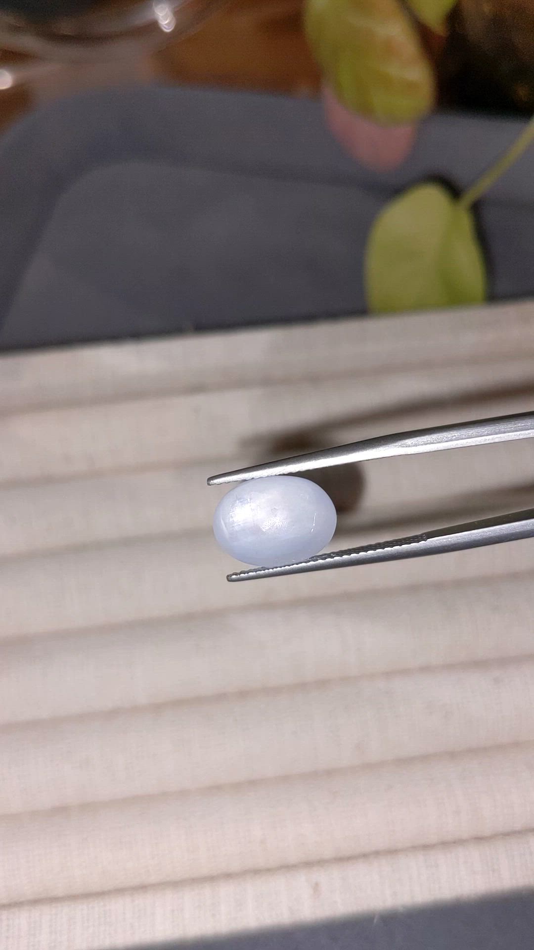 9.21 Ct. Greyish Blue Star Sapphire from Ceylon (Sri Lanka) Size Video