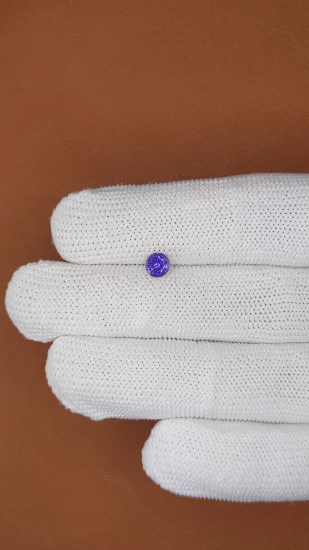 0.53 Ct. Bluish Purple Sapphire from Ceylon (Sri Lanka) Size Video