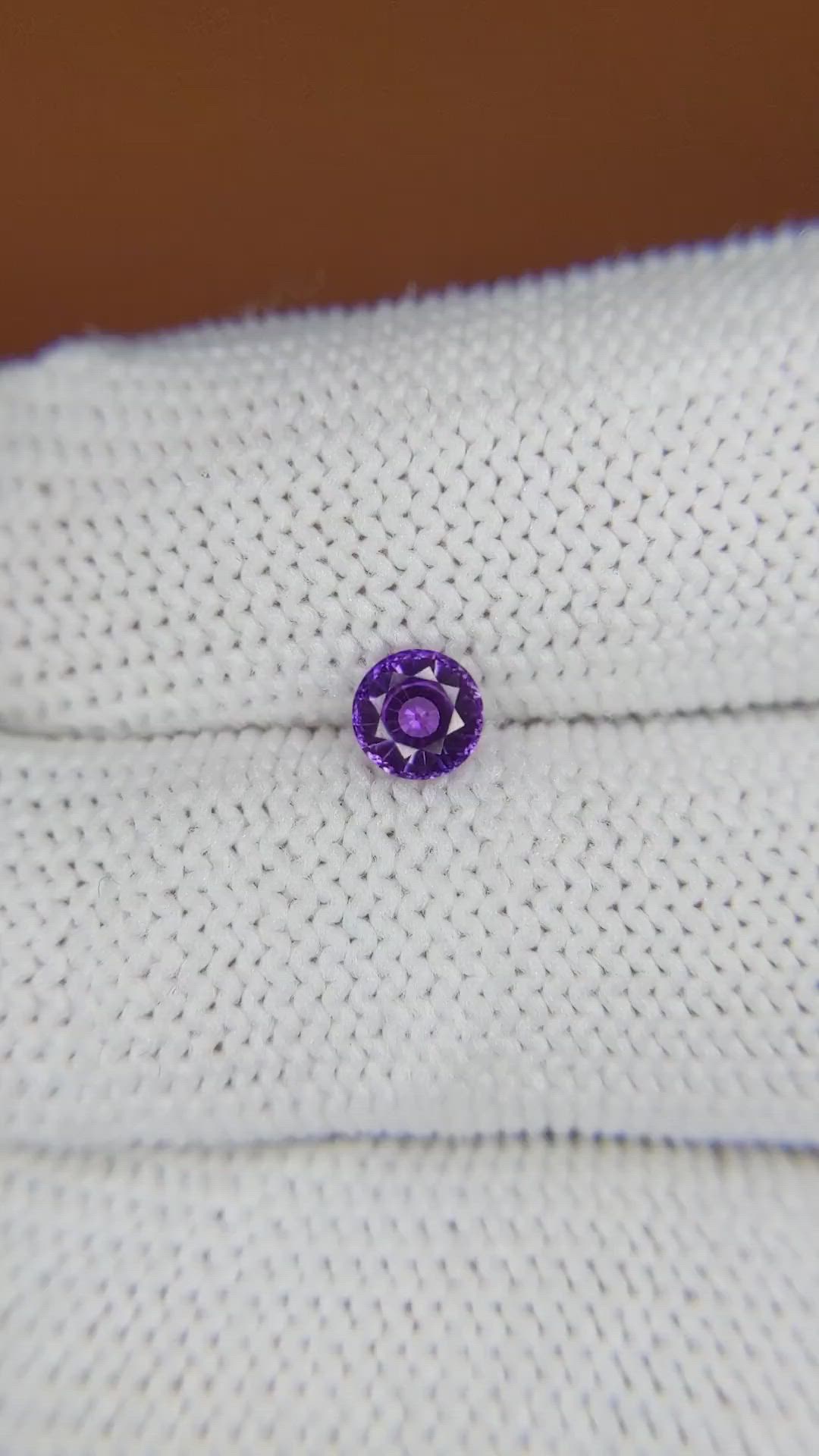 0.55 Ct. Purple Sapphire from Ceylon (Sri Lanka) Size Video