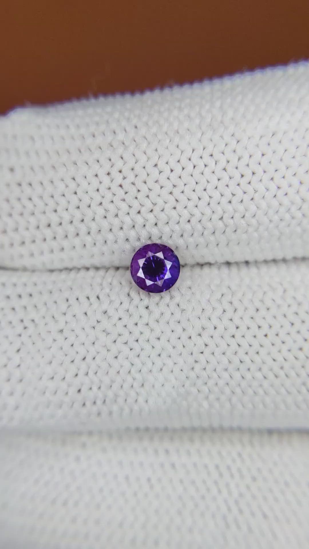 0.52 Ct. Purple Sapphire from Ceylon (Sri Lanka) Size Video